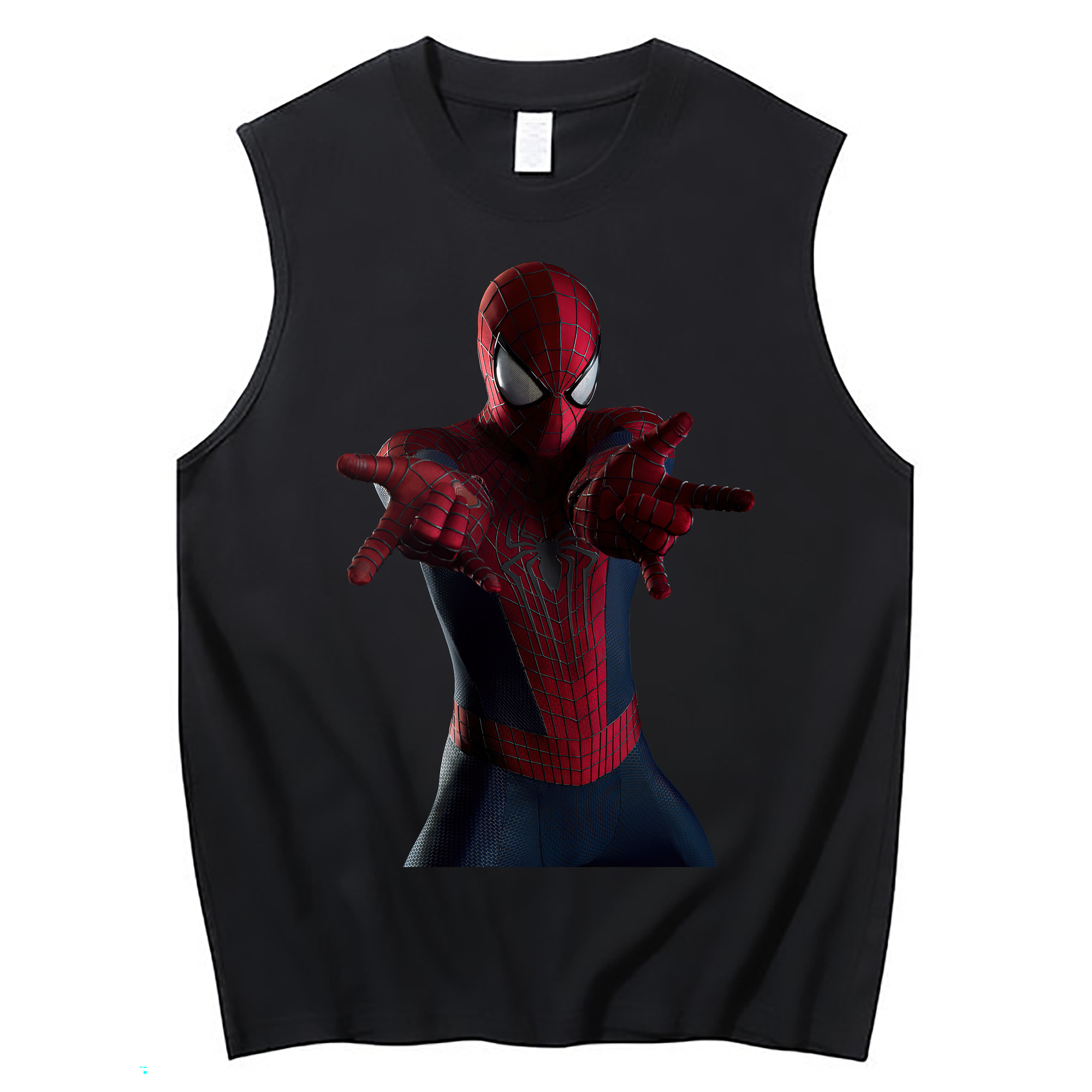 （画像用） Spider Man スパイダーマン コットン100％タンクトップ（フロントプリント）