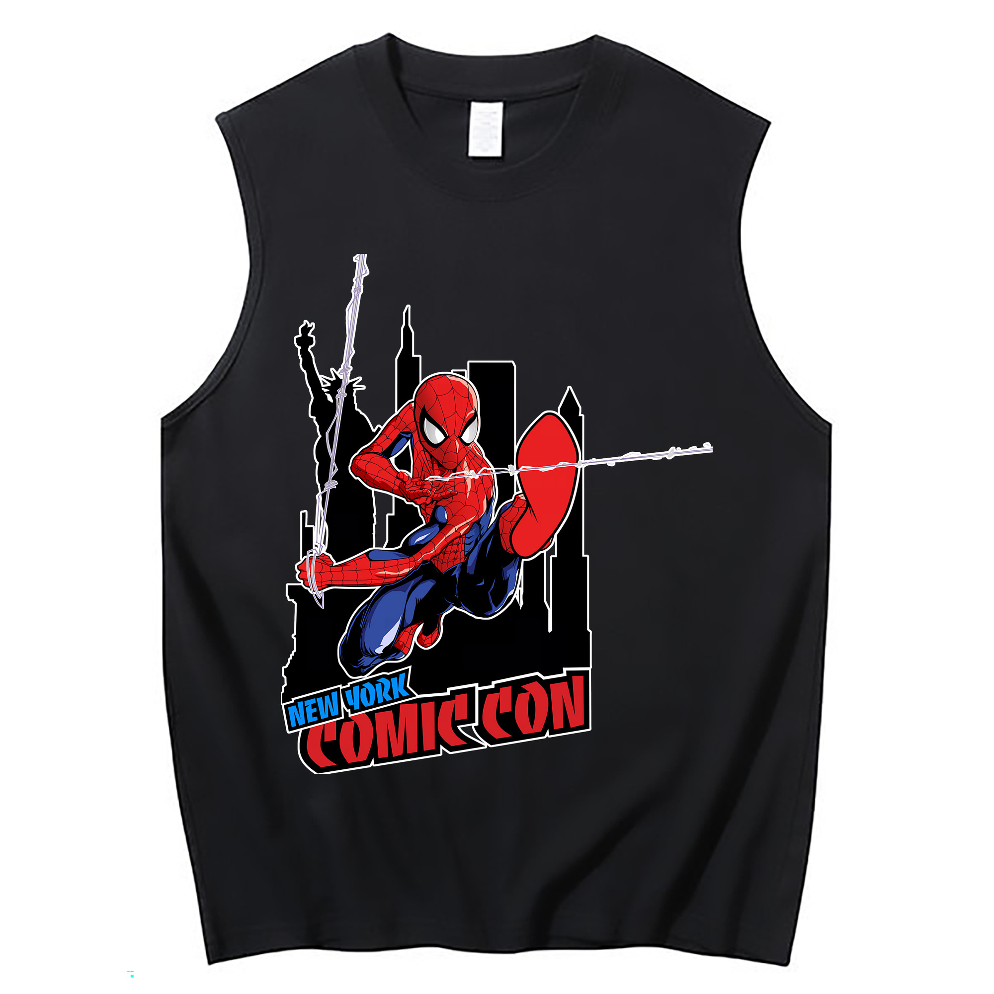 （画像用） Spider Man スパイダーマン コットン100％タンクトップ（フロントプリント）