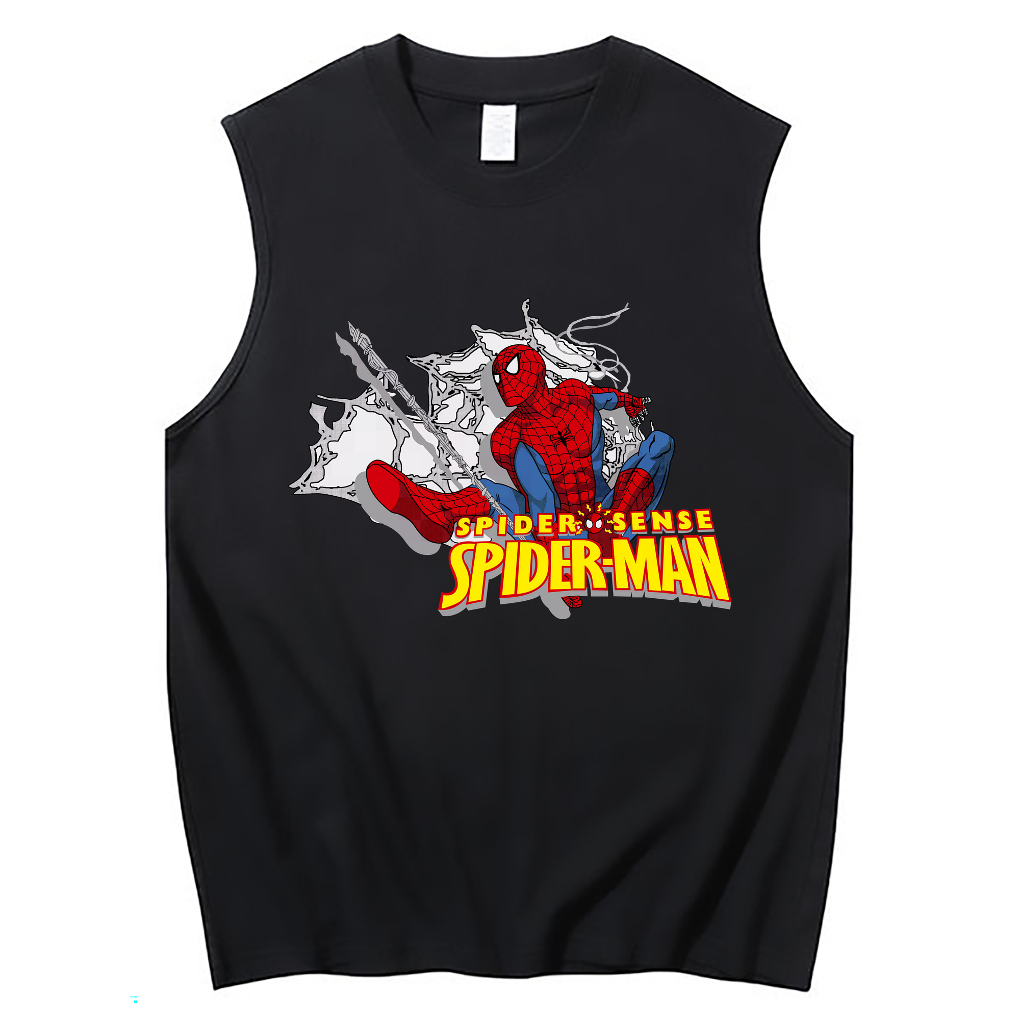 Spider Man スパイダーマン コットン100％タンクトップ（フロントプリント）