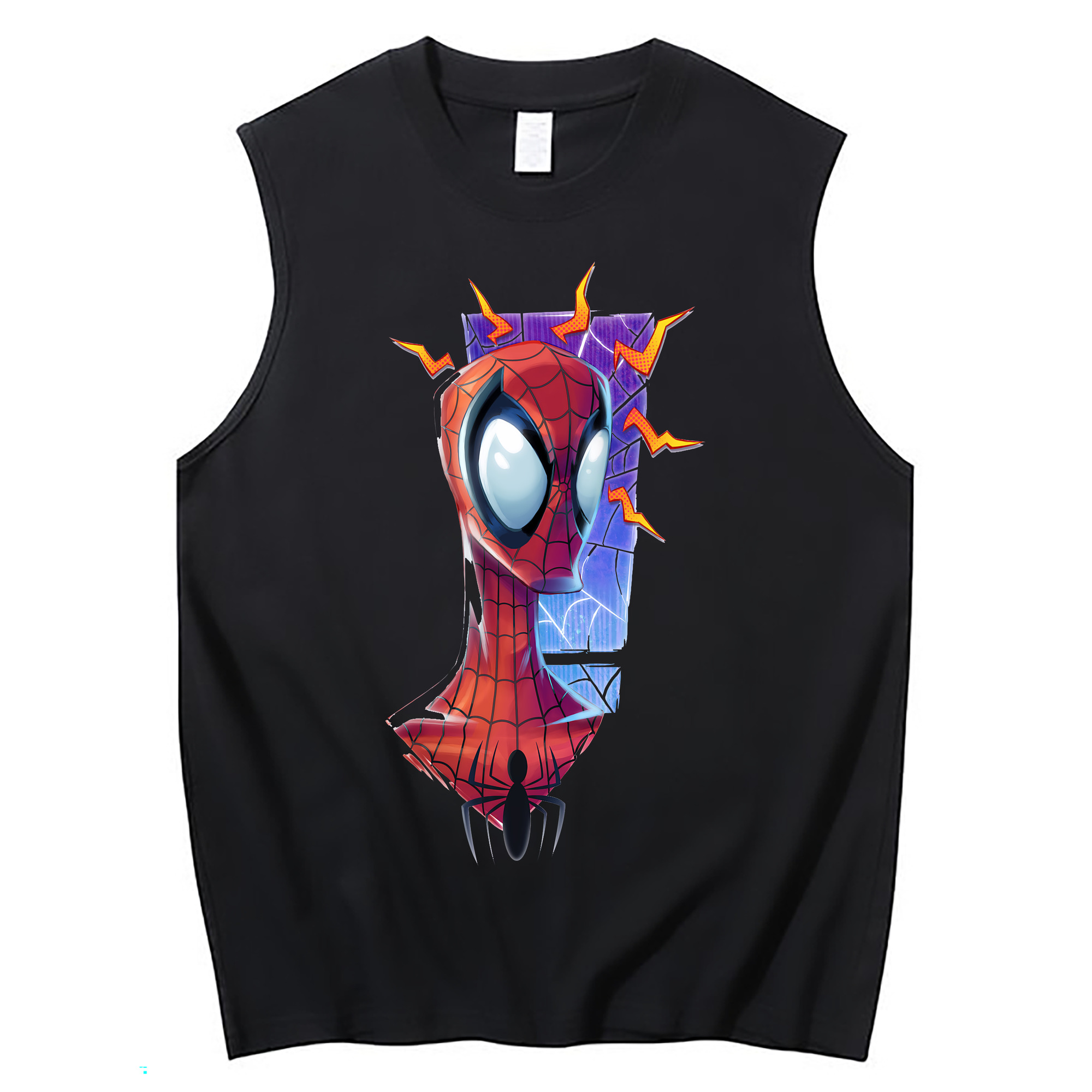 （画像用） Spider Man スパイダーマン コットン100％タンクトップ（フロントプリント）