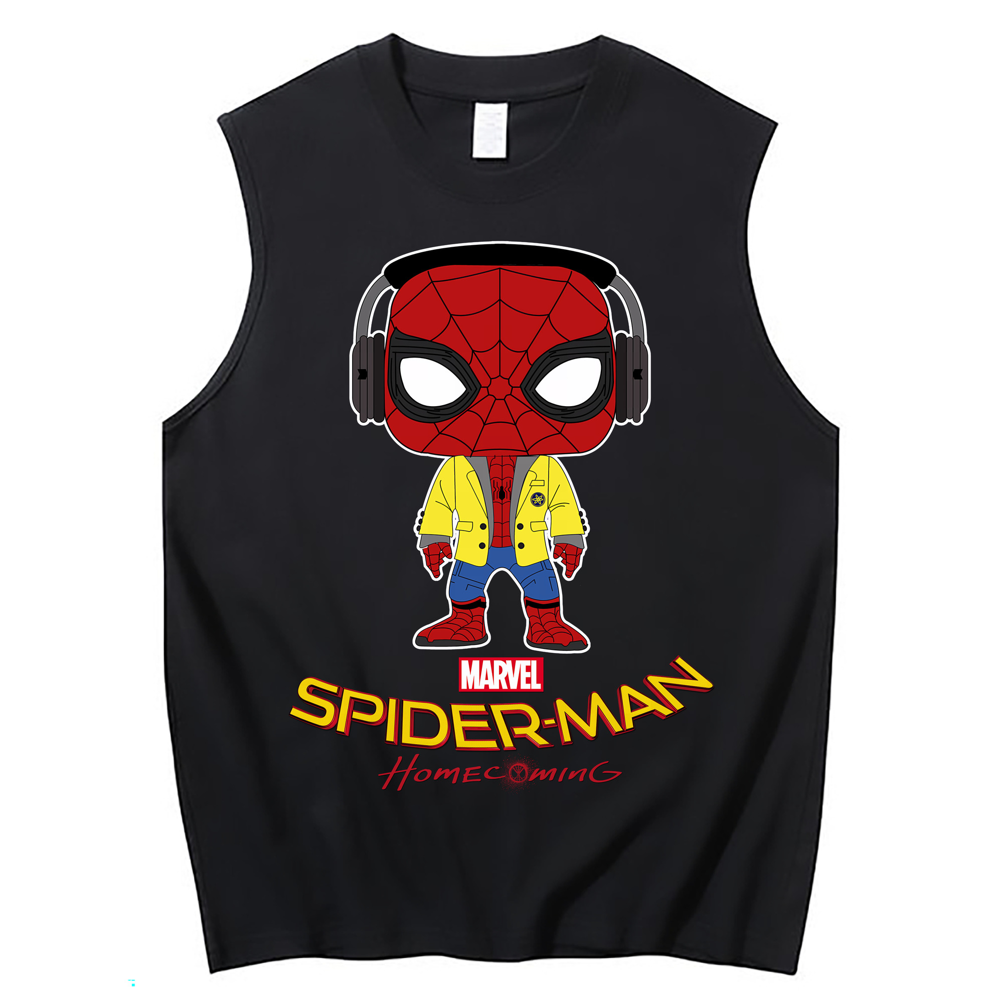 （画像用） Spider Man スパイダーマン コットン100％タンクトップ（フロントプリント）