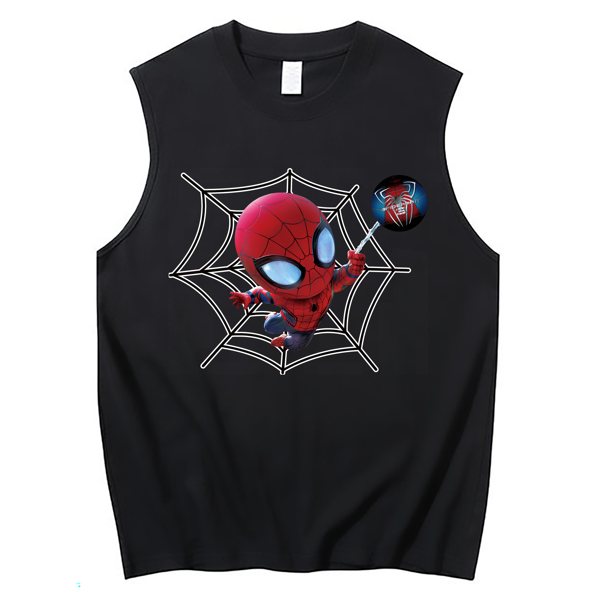 （画像用） Spider Man スパイダーマン コットン100％タンクトップ（フロントプリント）