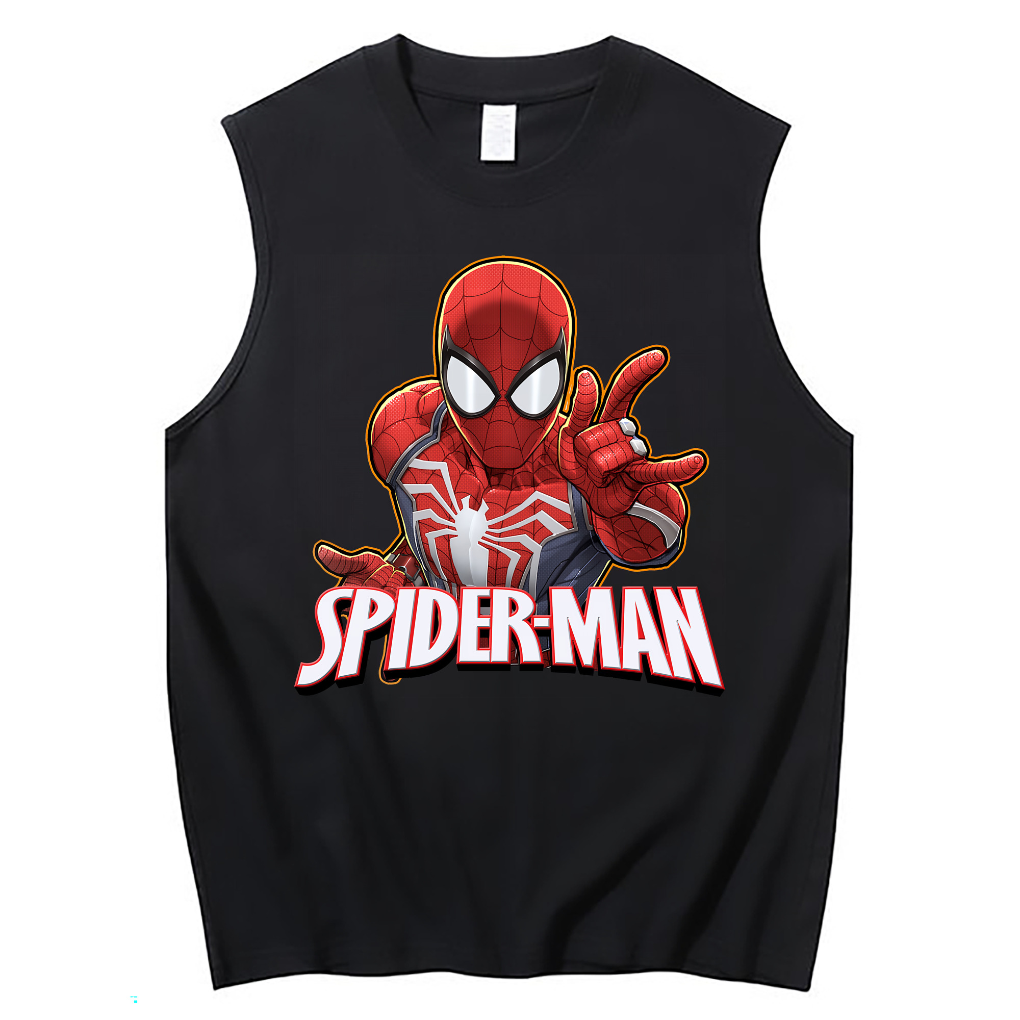 （画像用） Spider Man スパイダーマン コットン100％タンクトップ（フロントプリント）