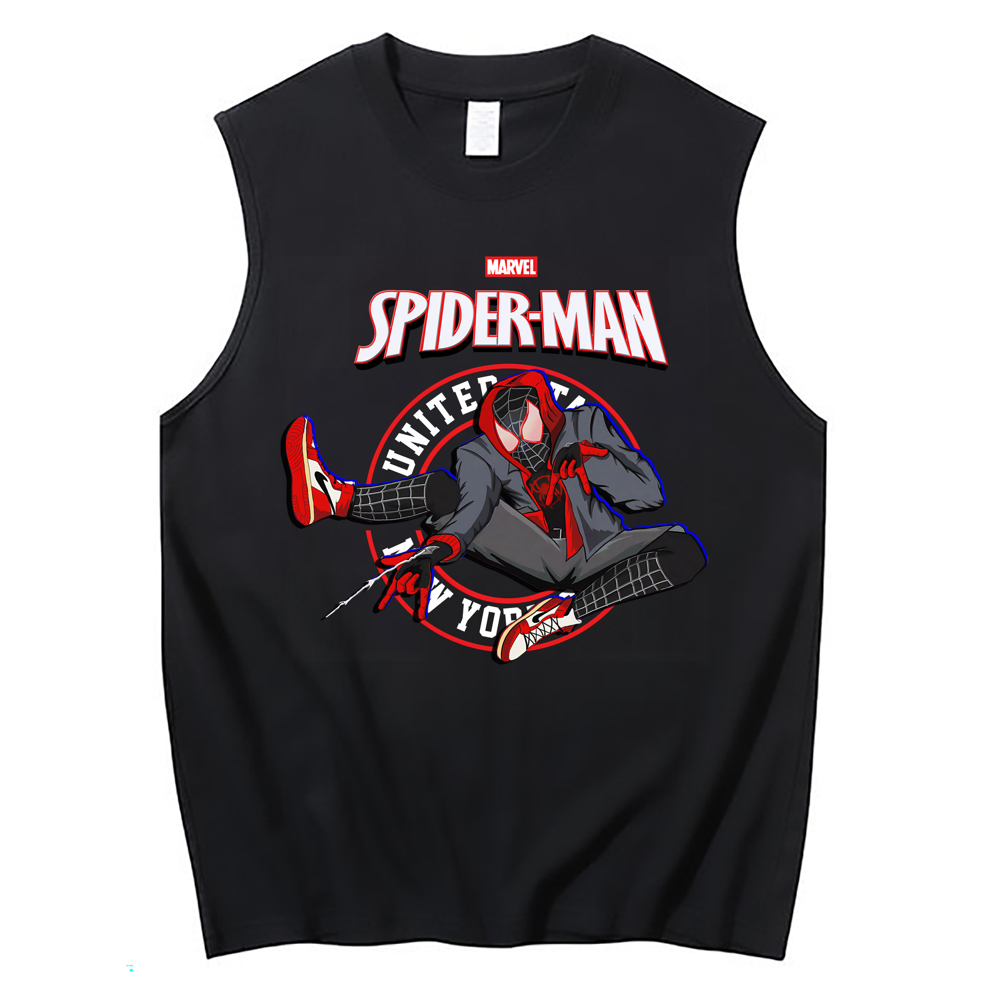 （画像用） Spider Man スパイダーマン コットン100％タンクトップ（フロントプリント）