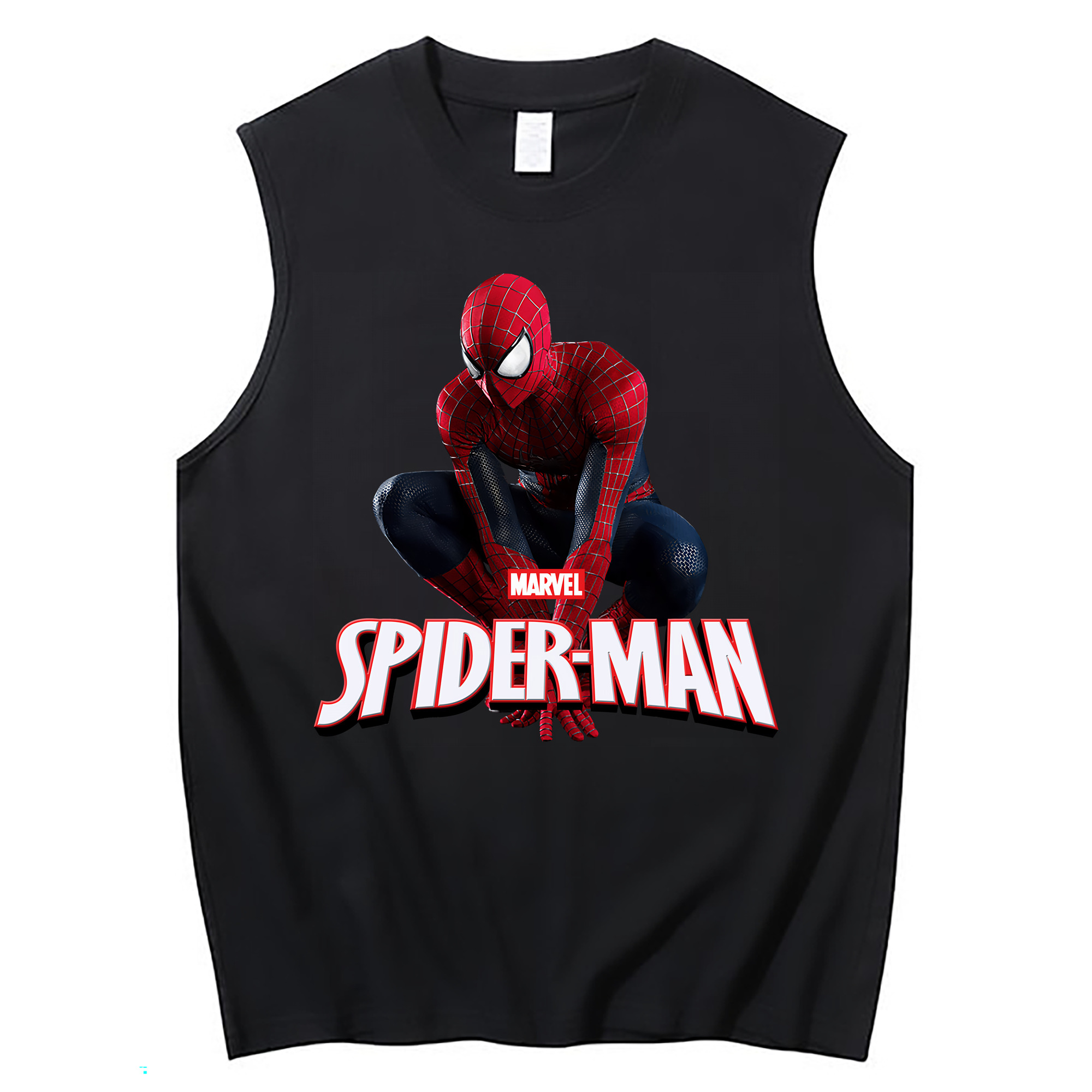 （画像用） Spider Man スパイダーマン コットン100％タンクトップ（フロントプリント）