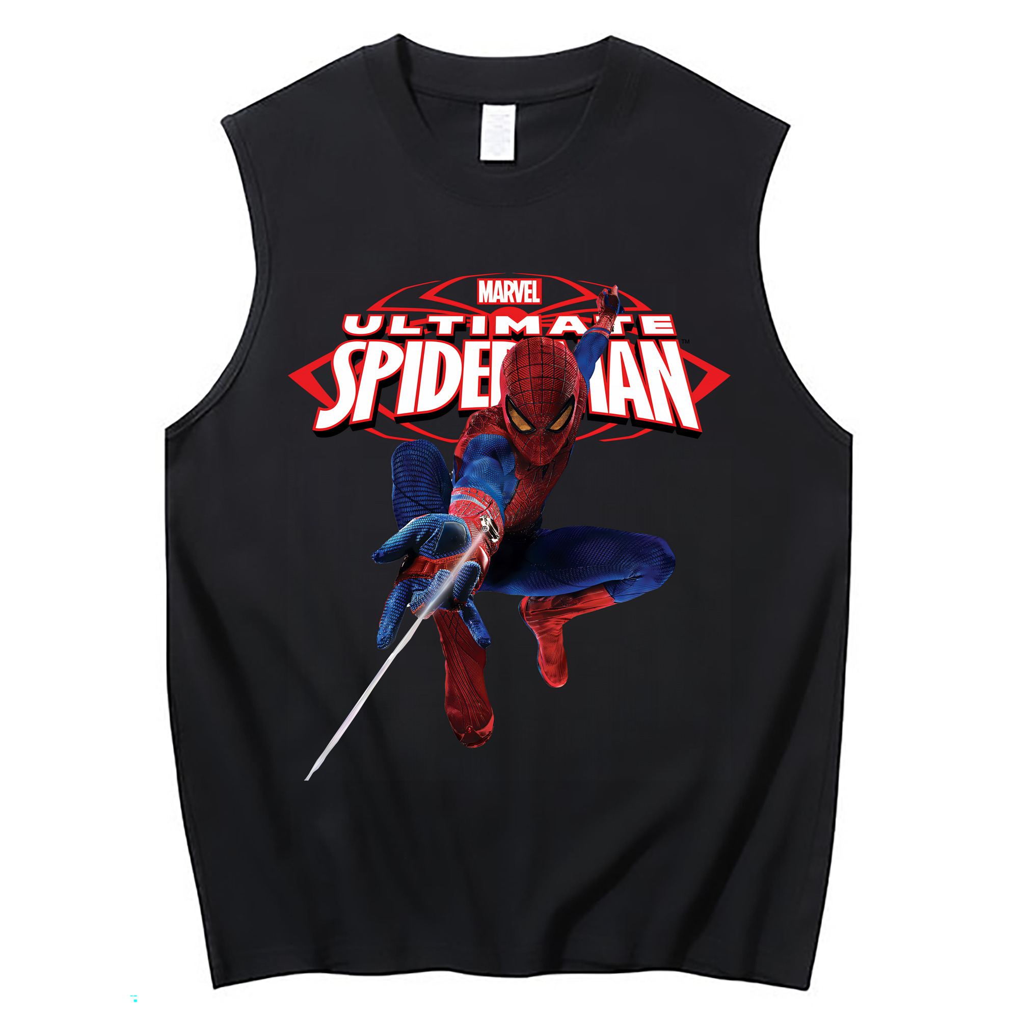 （画像用） Spider Man スパイダーマン コットン100％タンクトップ（フロントプリント）