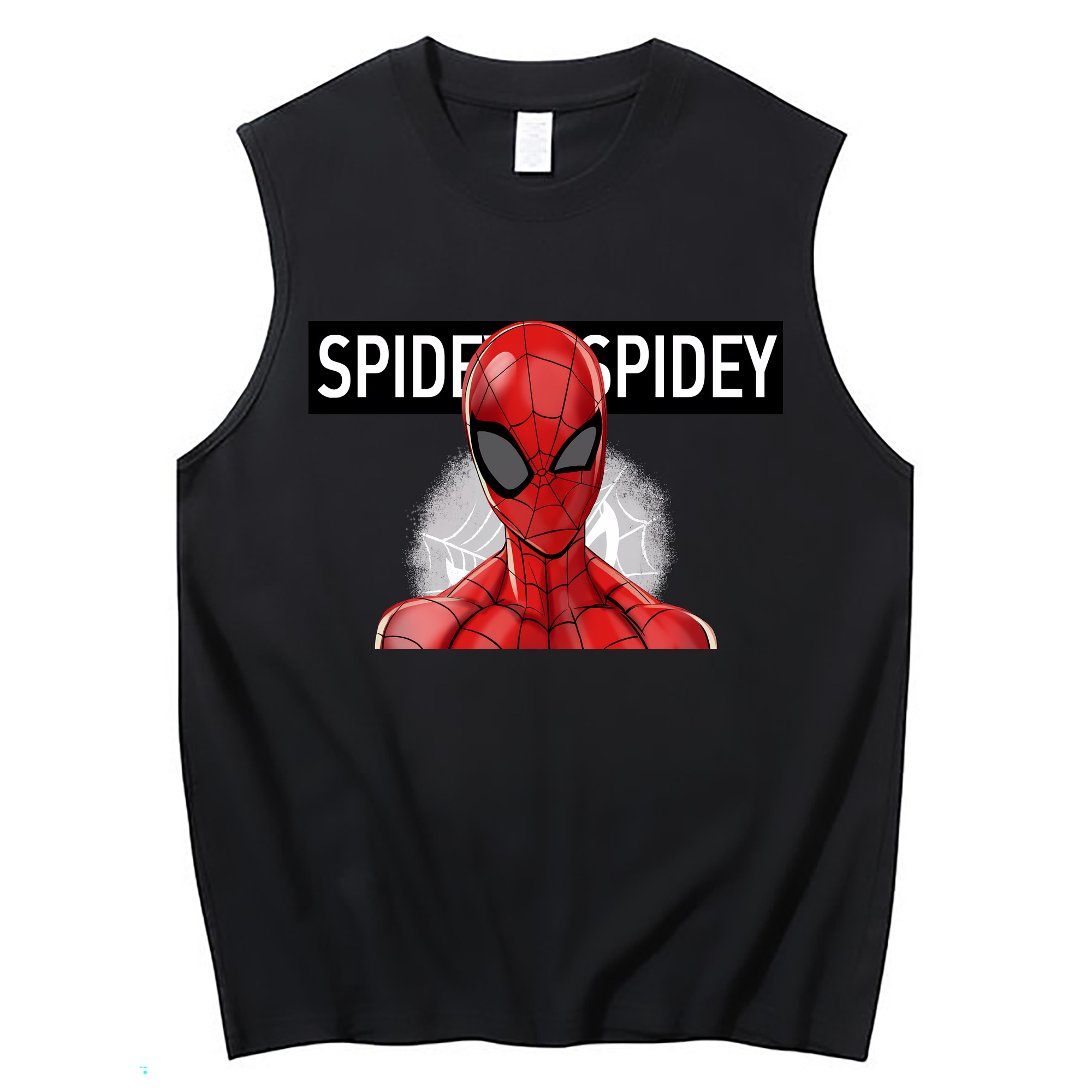 （画像用） Spider Man スパイダーマン コットン100％タンクトップ（フロントプリント）