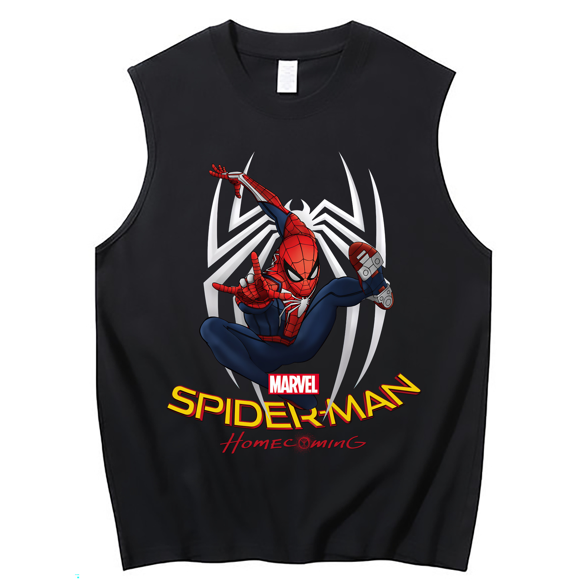 （画像用） Spider Man スパイダーマン コットン100％タンクトップ（フロントプリント）