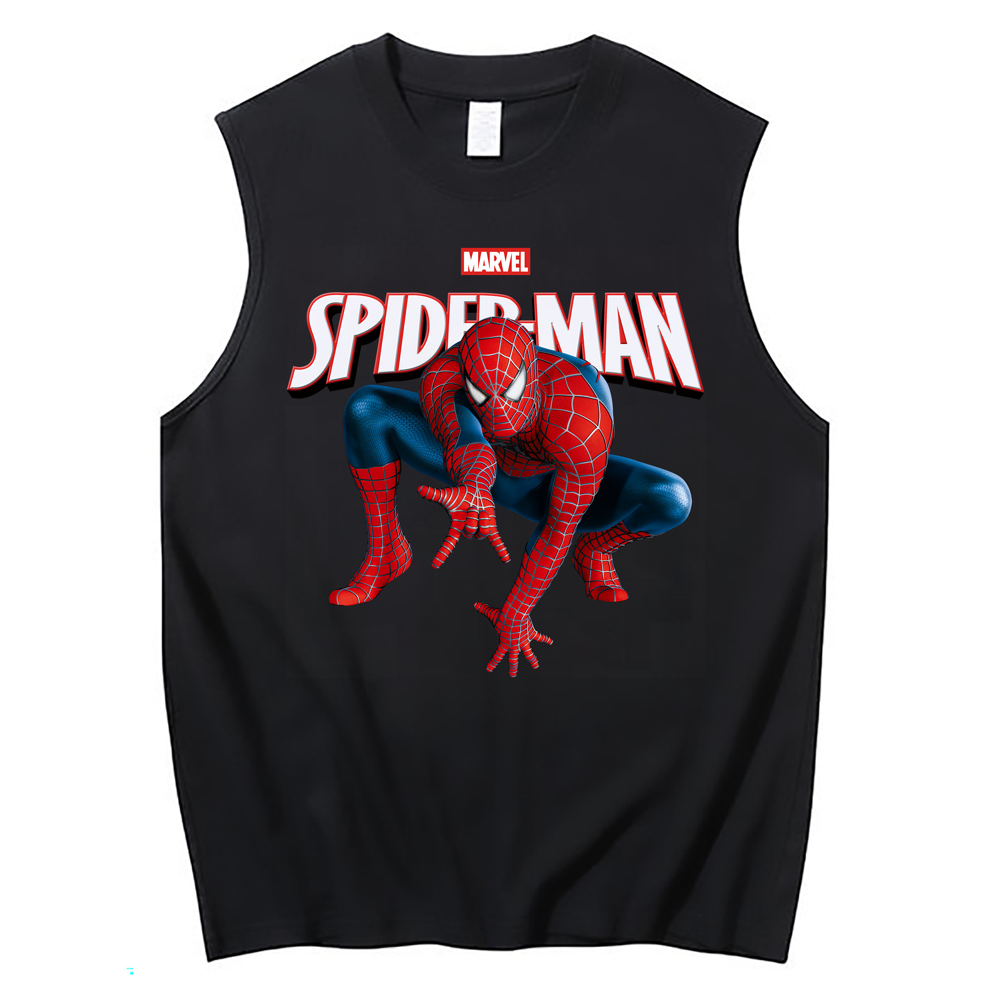 （画像用） Spider Man スパイダーマン コットン100％タンクトップ（フロントプリント）