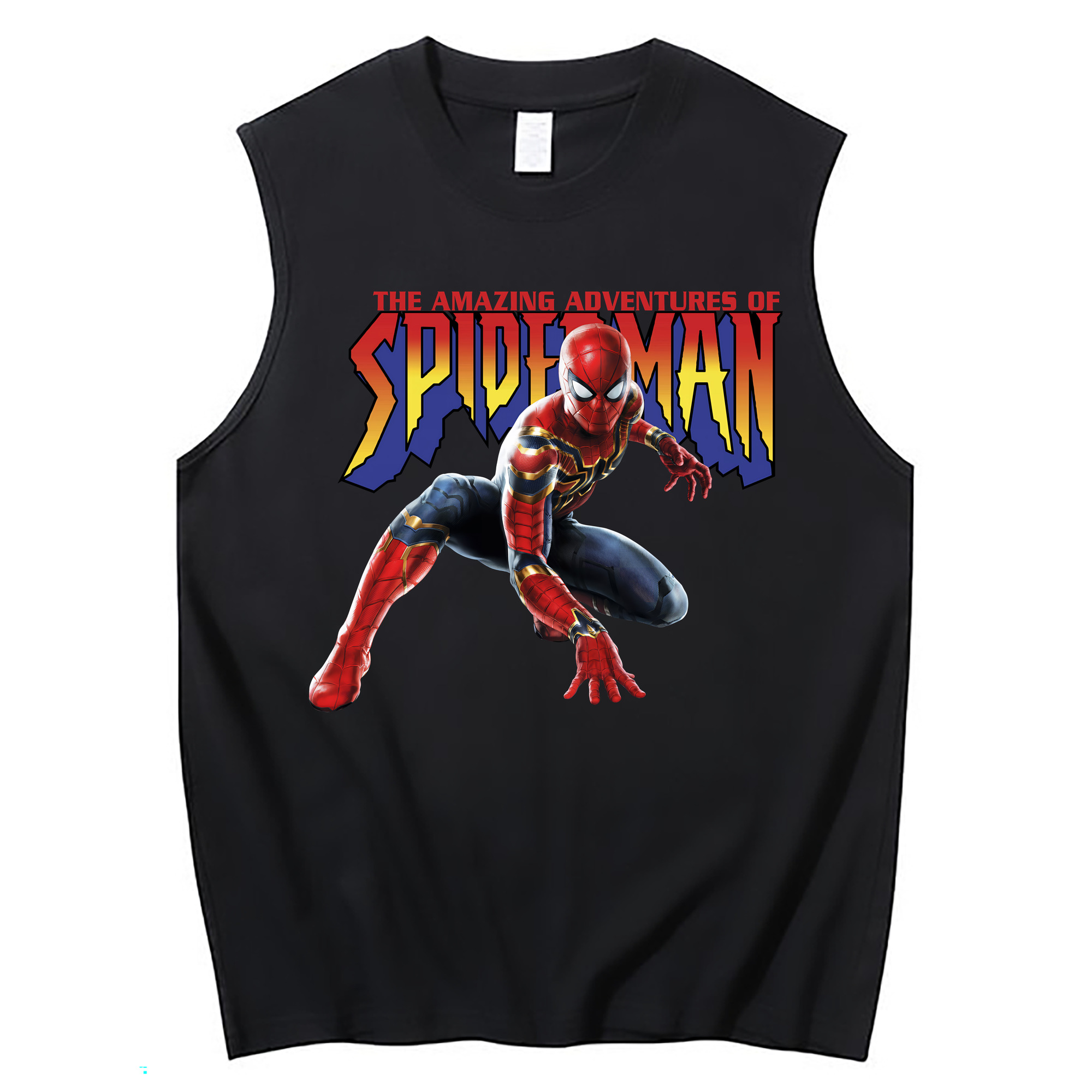 （画像用） Spider Man スパイダーマン コットン100％タンクトップ（フロントプリント）