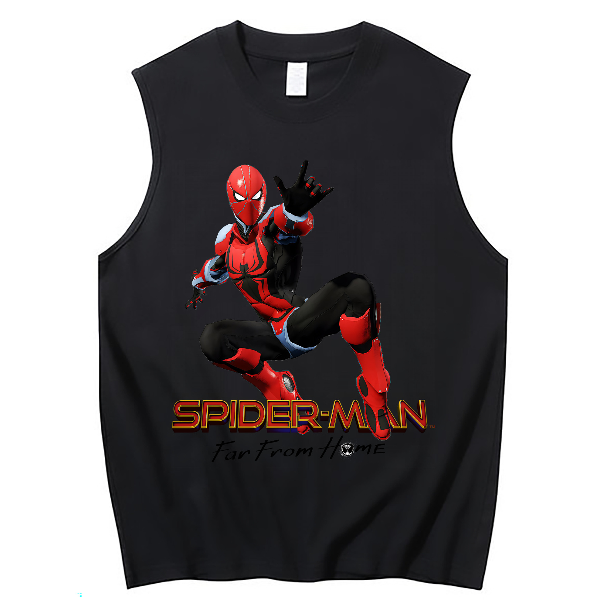 （画像用） Spider Man スパイダーマン コットン100％タンクトップ（フロントプリント）