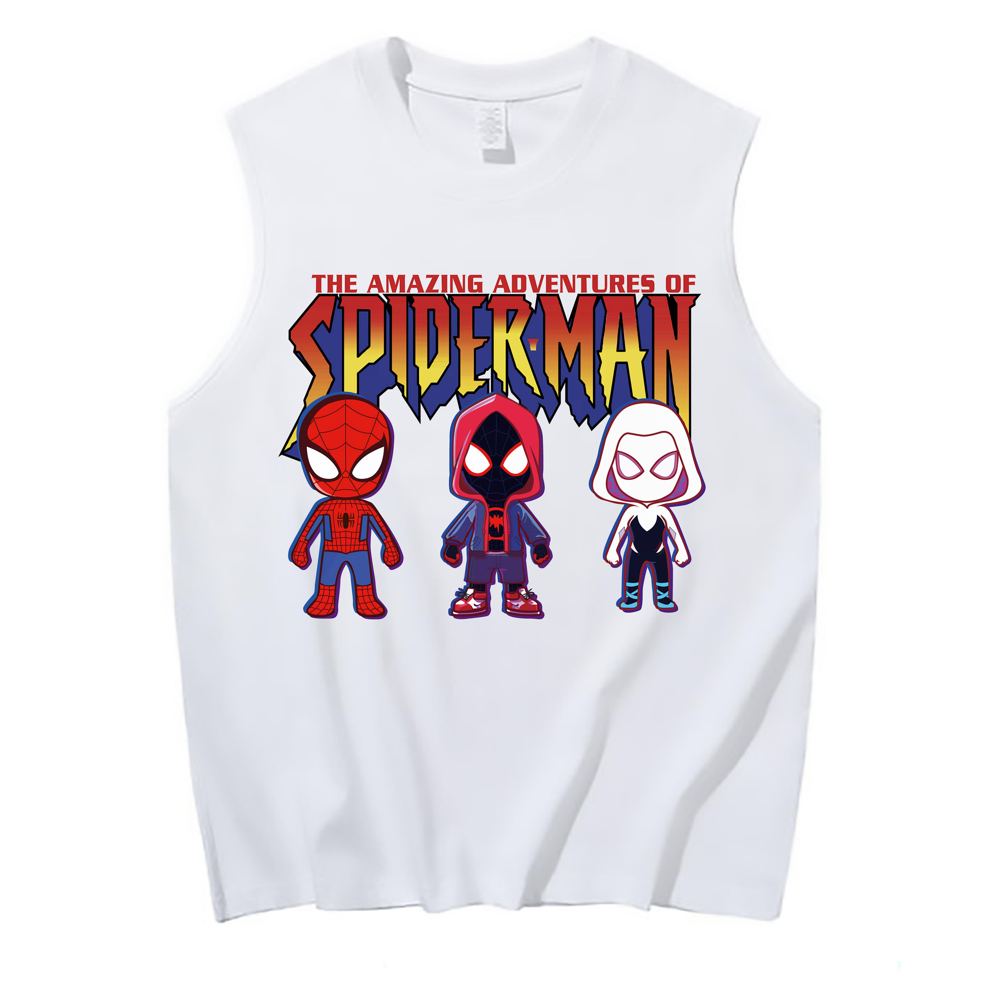 （画像用） Spider Man スパイダーマン コットン100％タンクトップ（フロントプリント）