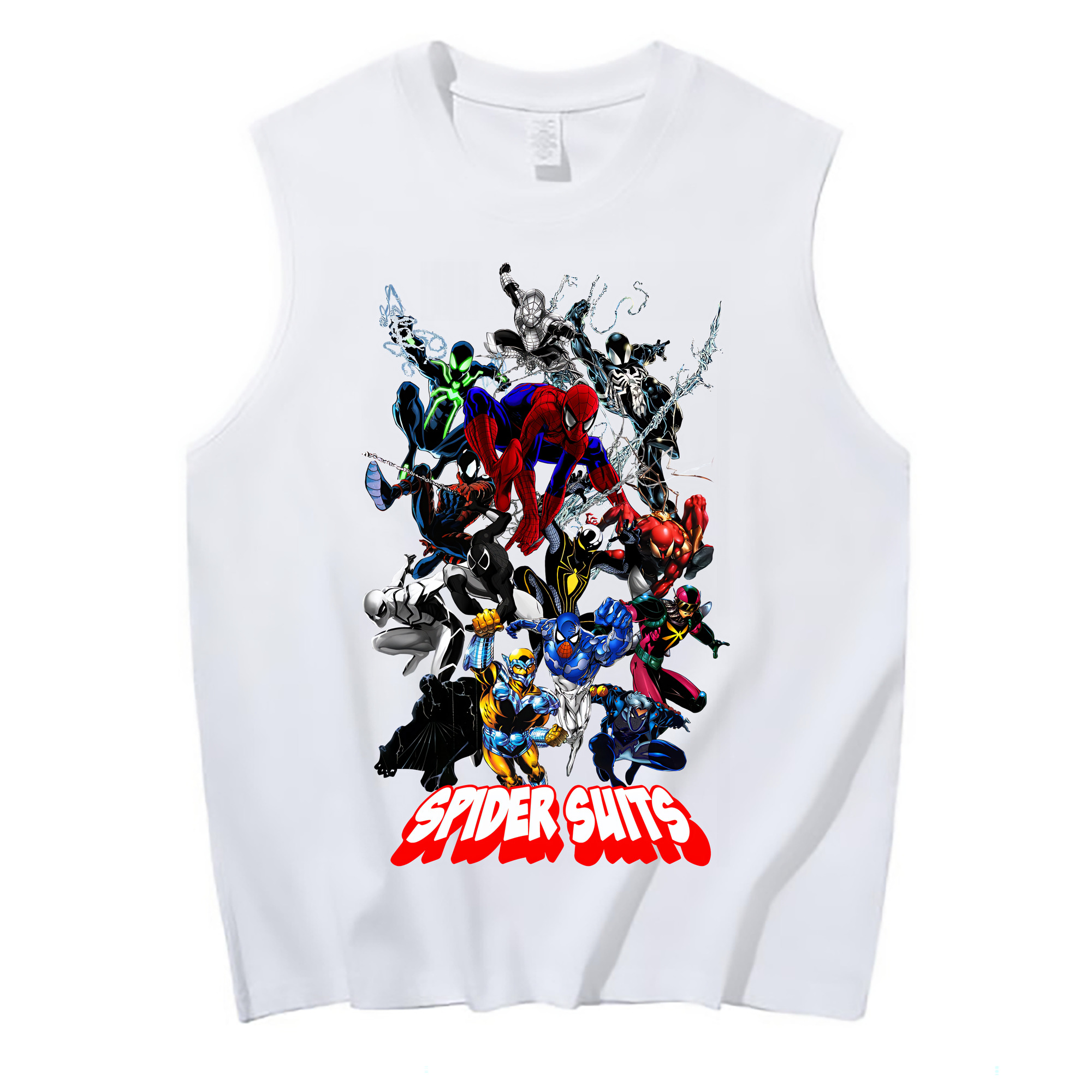 （画像用） Spider Man スパイダーマン コットン100％タンクトップ（フロントプリント）