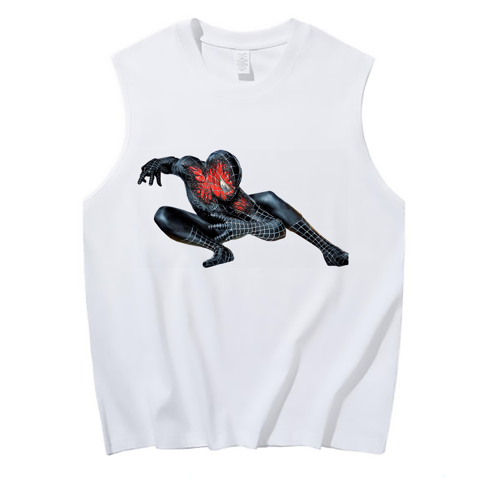 （画像用） Spider Man スパイダーマン コットン100％タンクトップ（フロントプリント）