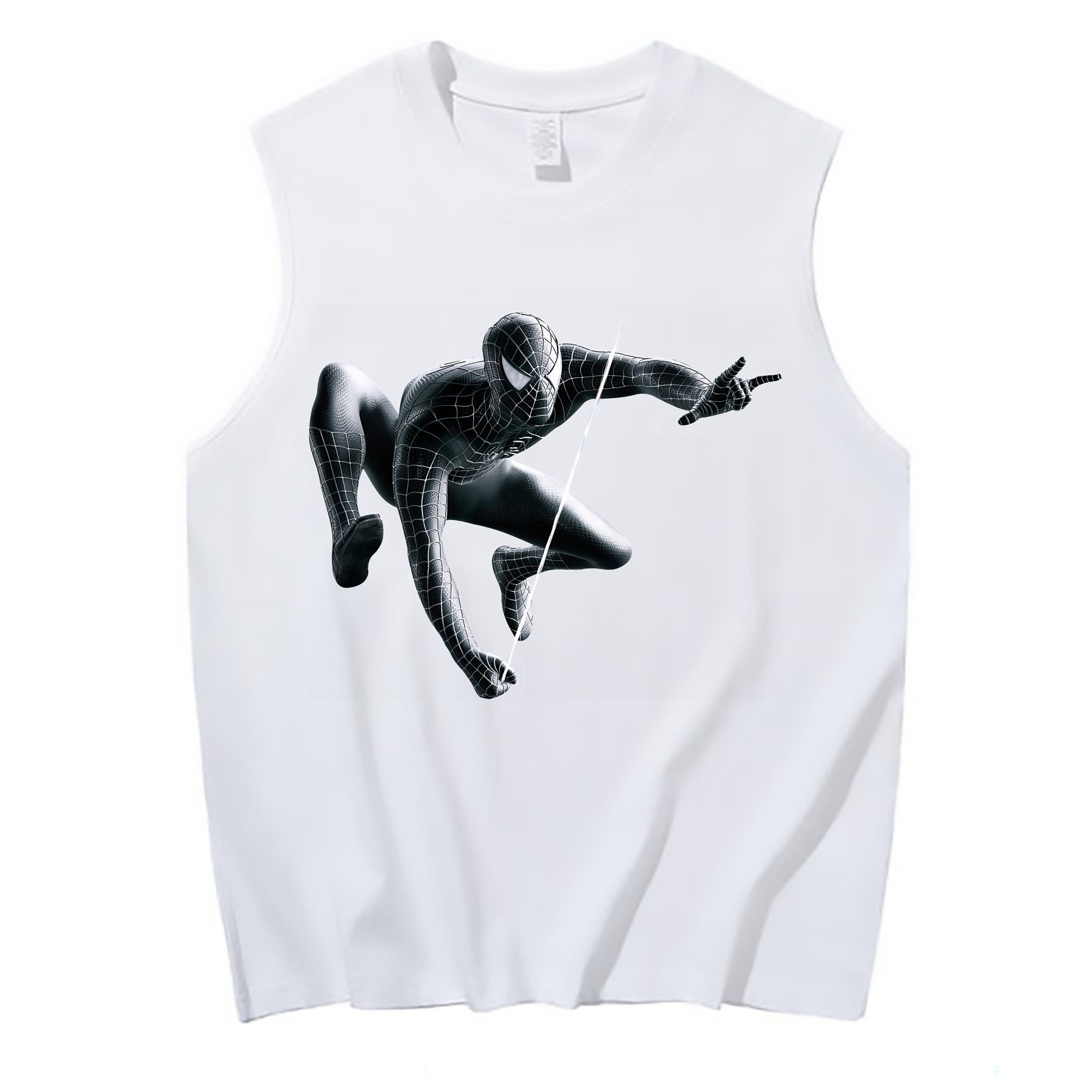 （画像用） Spider Man スパイダーマン コットン100％タンクトップ（フロントプリント）