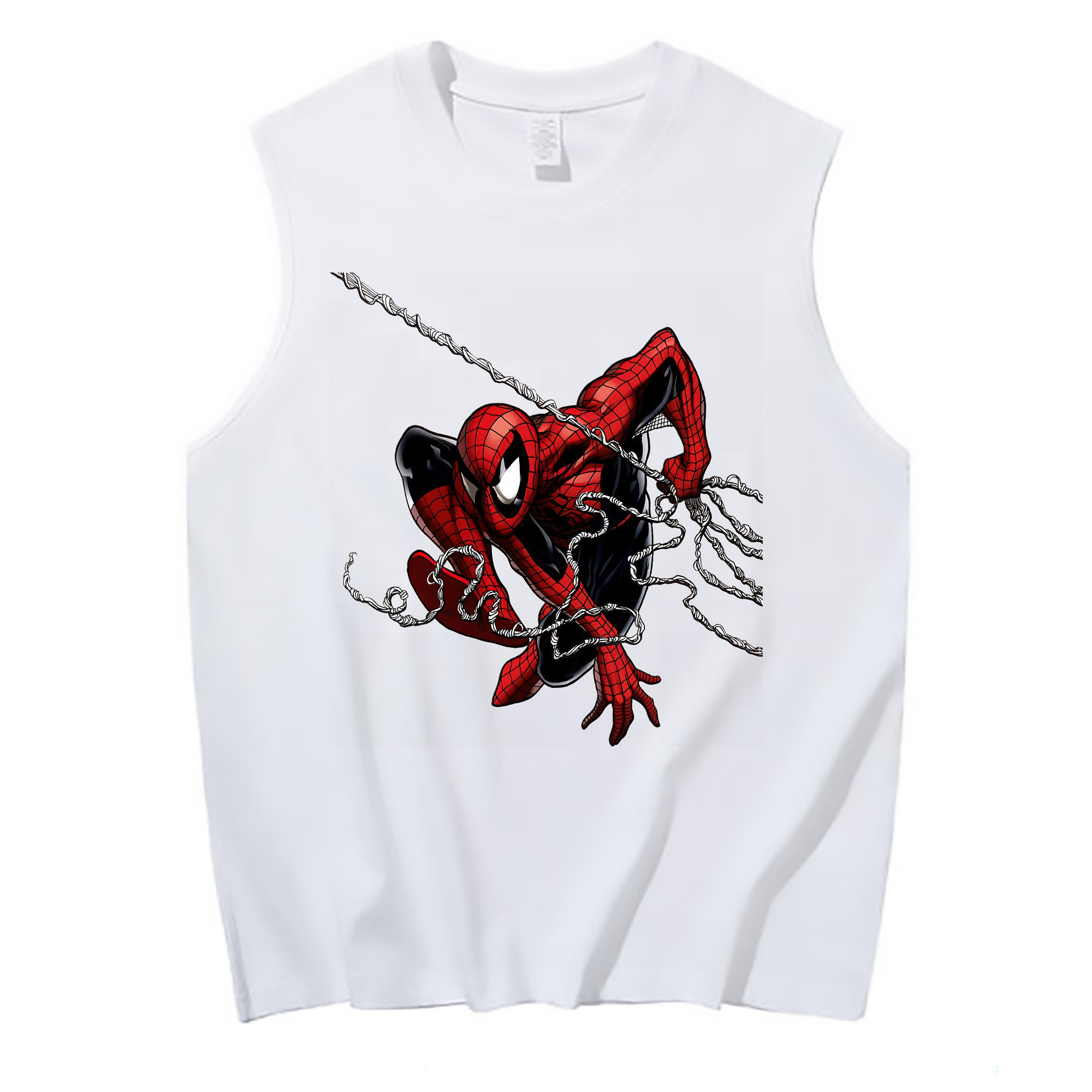 （画像用） Spider Man スパイダーマン コットン100％タンクトップ（フロントプリント）