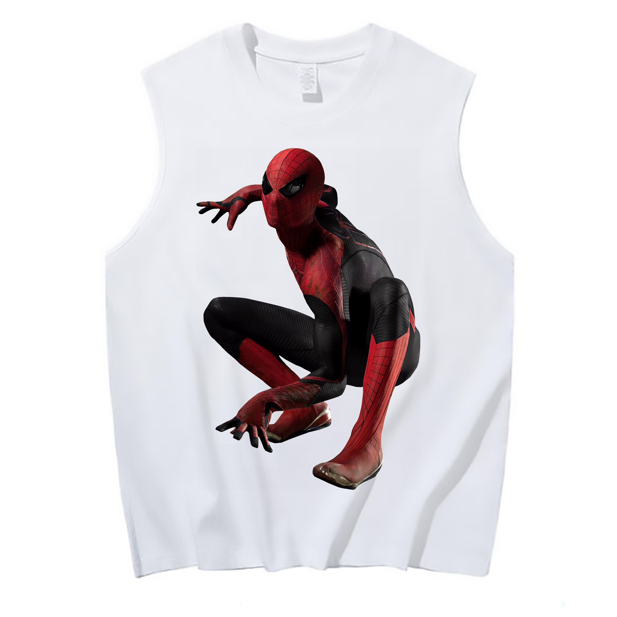 （画像用） Spider Man スパイダーマン コットン100％タンクトップ（フロントプリント）