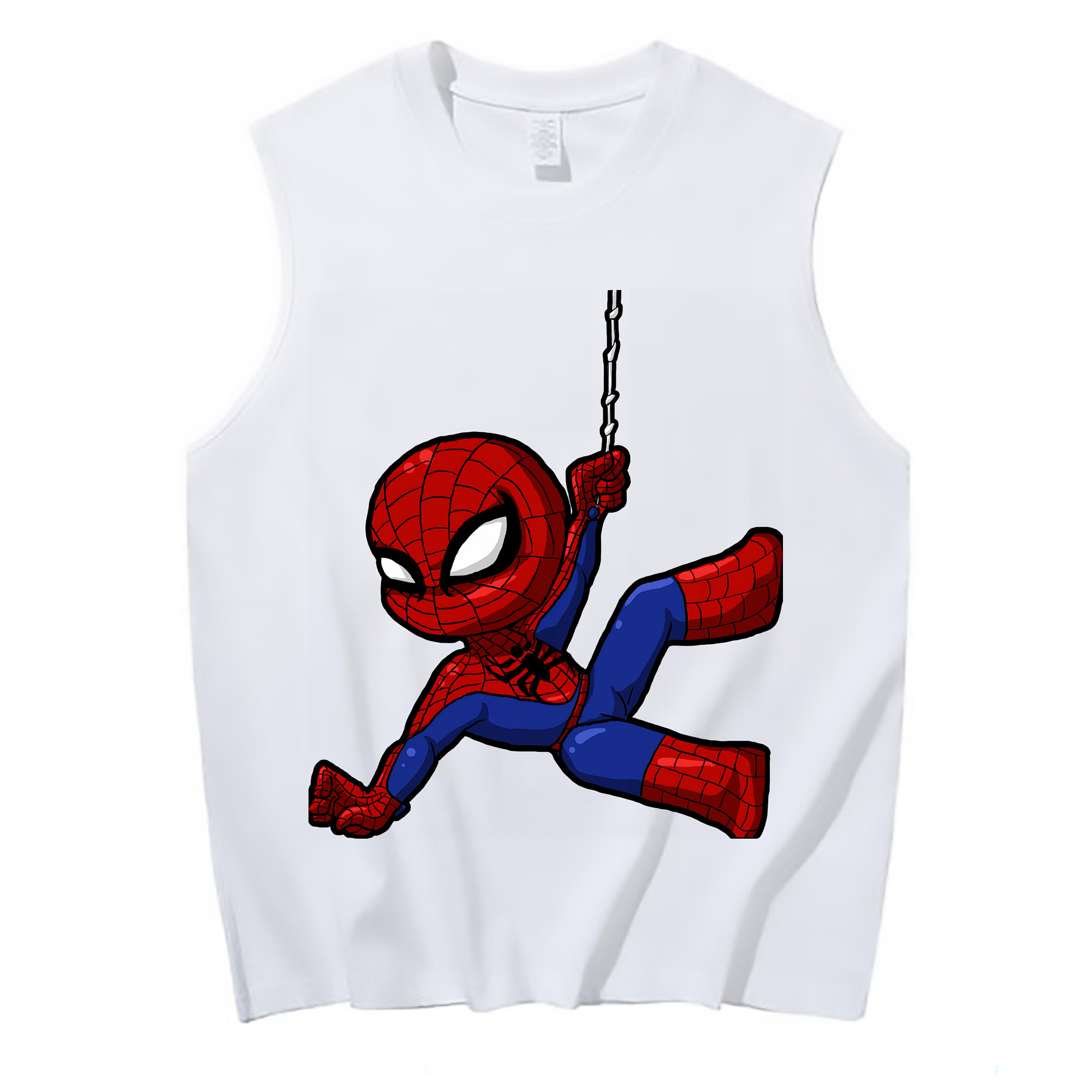 （画像用） Spider Man スパイダーマン コットン100％タンクトップ（フロントプリント）