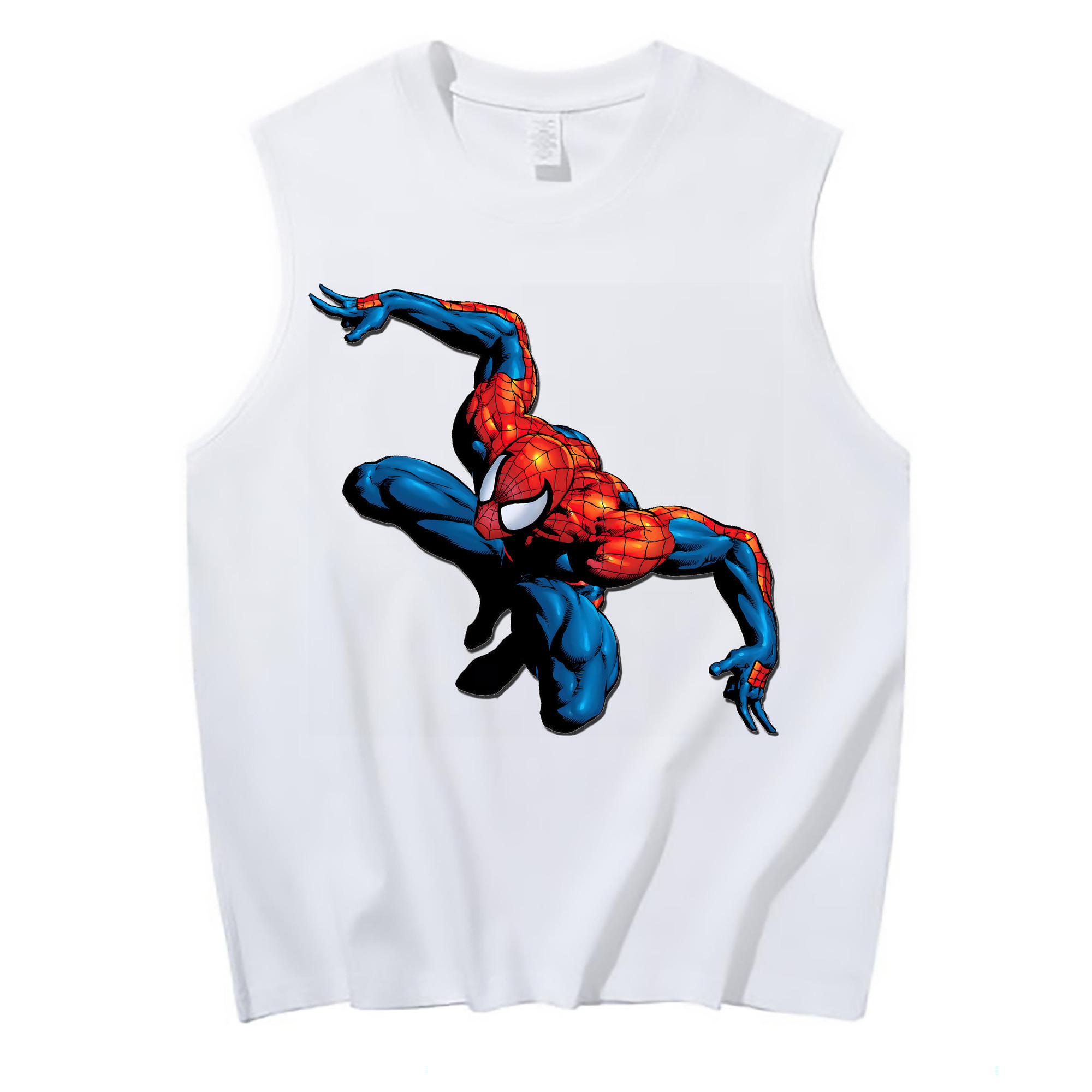 （画像用） Spider Man スパイダーマン コットン100％タンクトップ（フロントプリント）