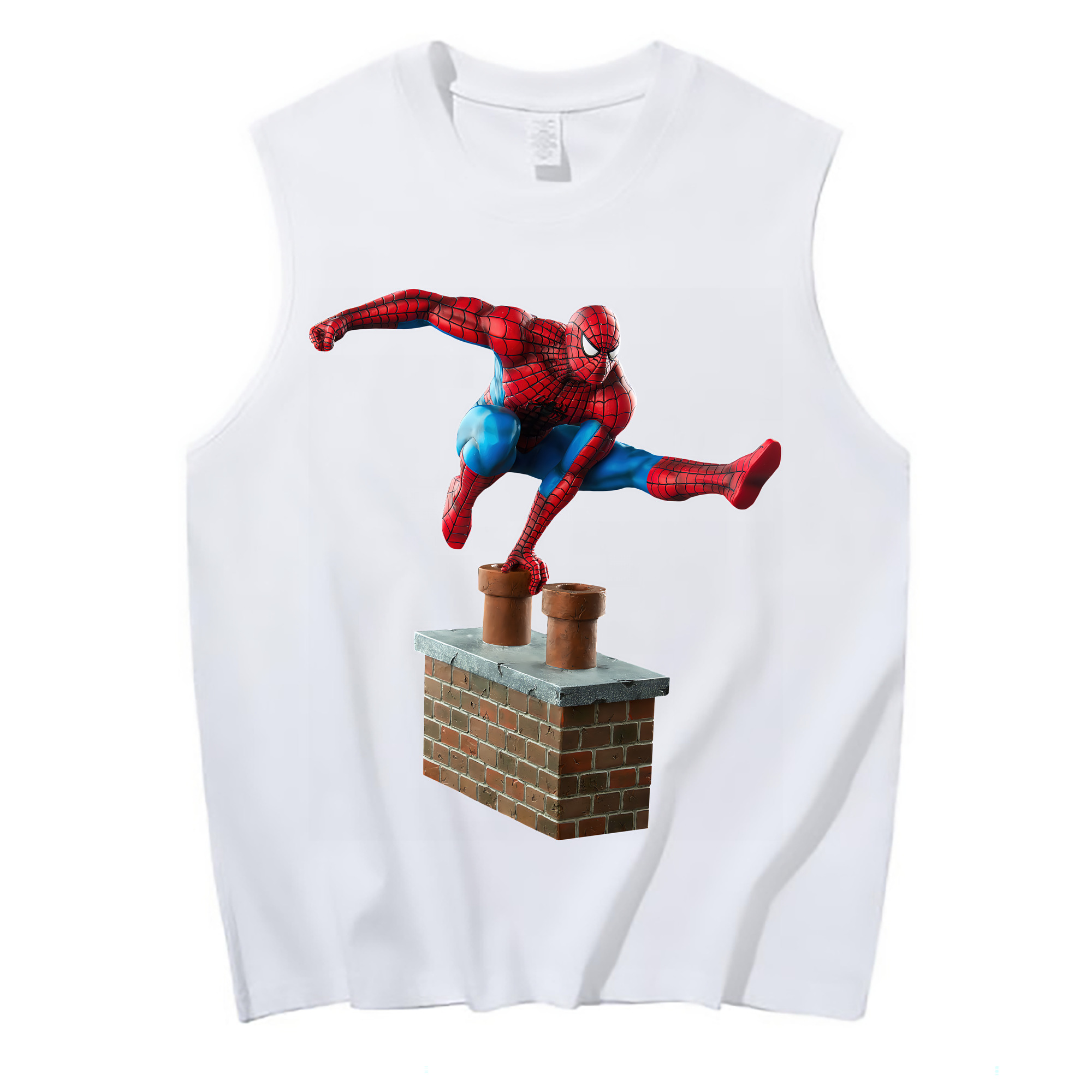 （画像用） Spider Man スパイダーマン コットン100％タンクトップ（フロントプリント）