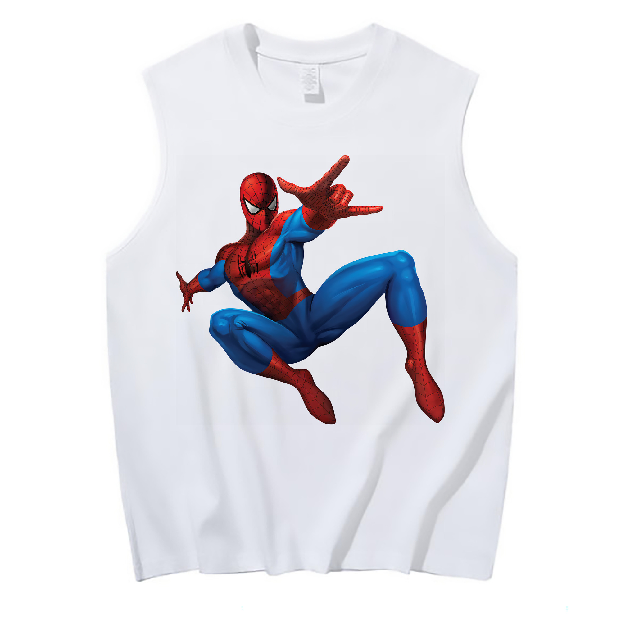 （画像用） Spider Man スパイダーマン コットン100％タンクトップ（フロントプリント）