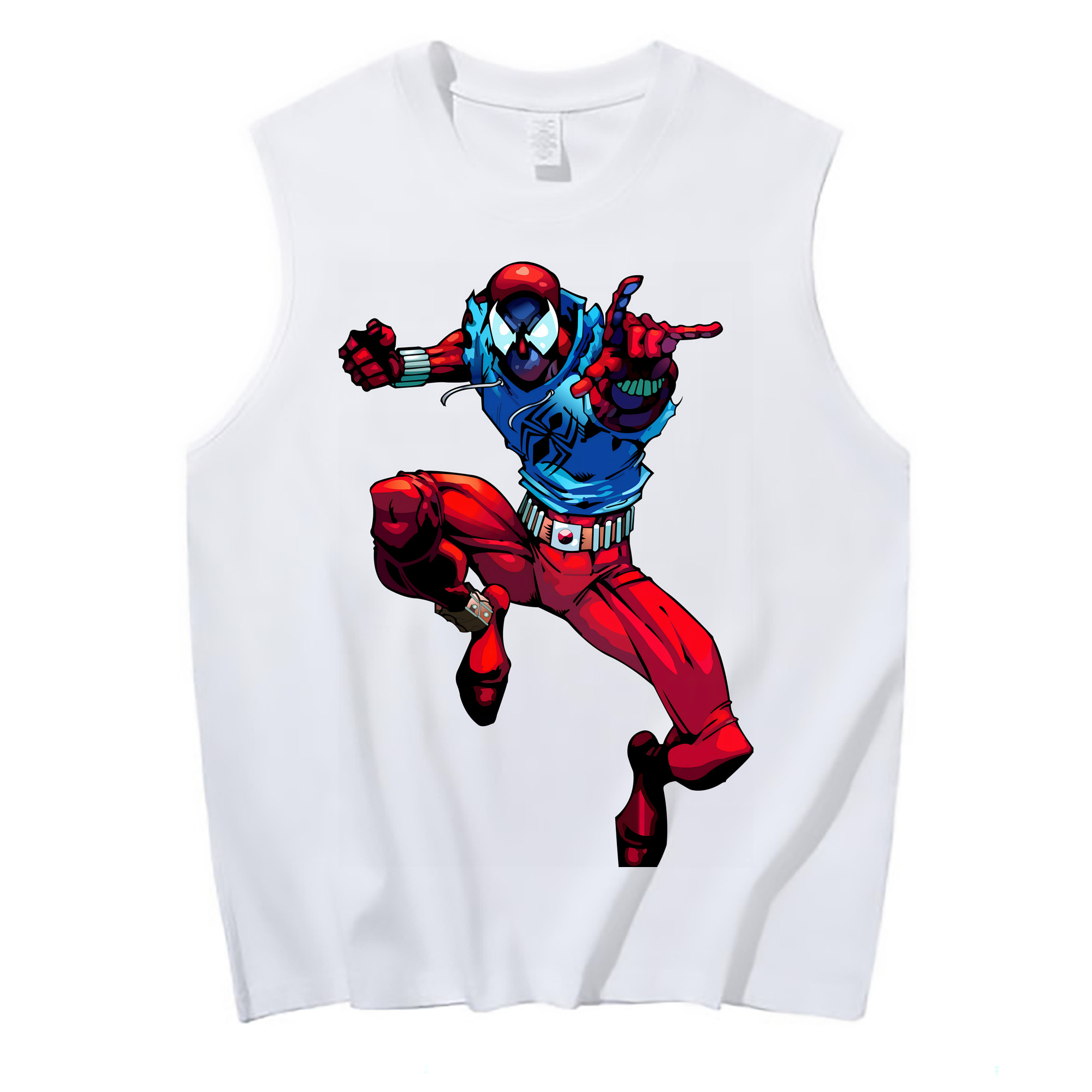 （画像用） Spider Man スパイダーマン コットン100％タンクトップ（フロントプリント）