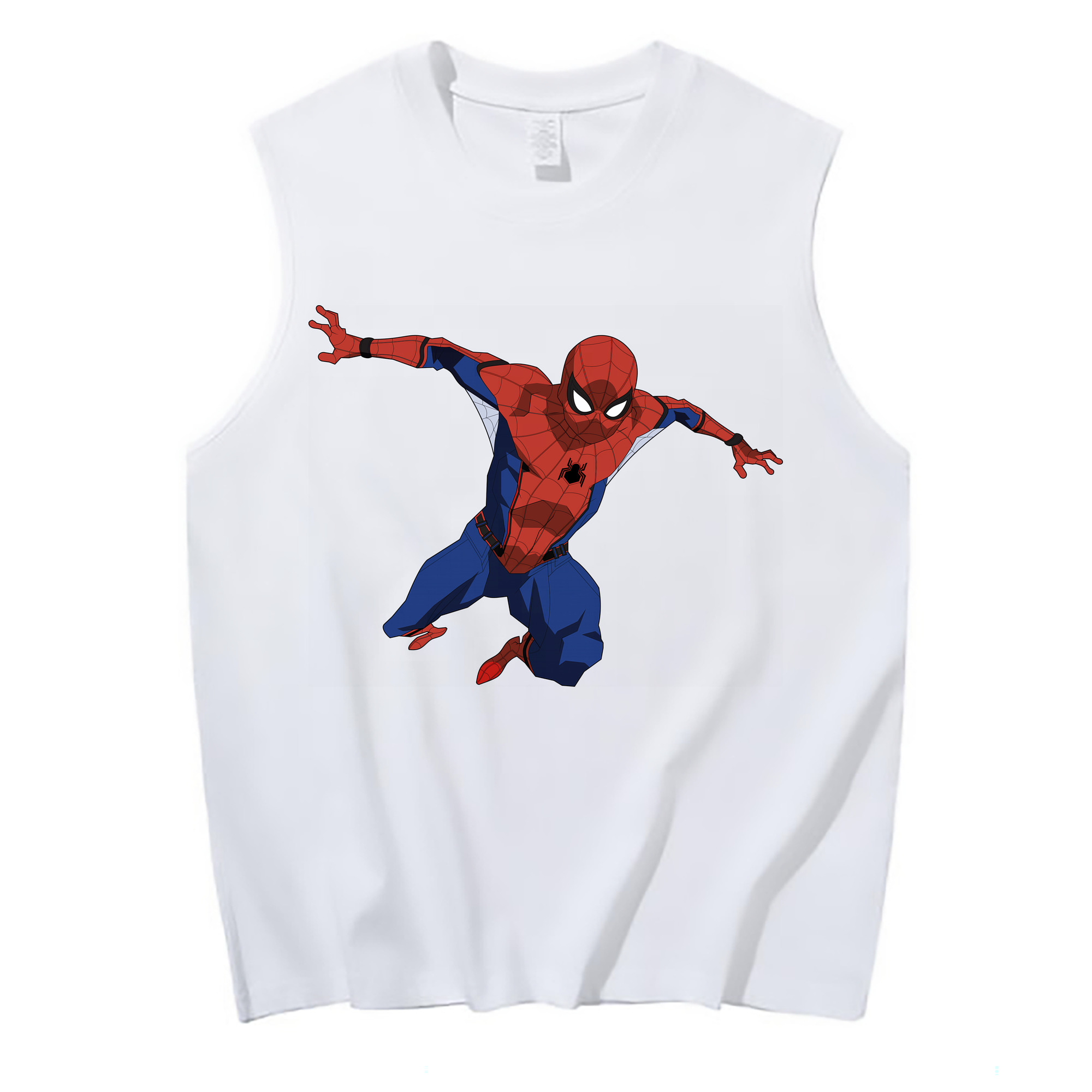 （画像用） Spider Man スパイダーマン コットン100％タンクトップ（フロントプリント）