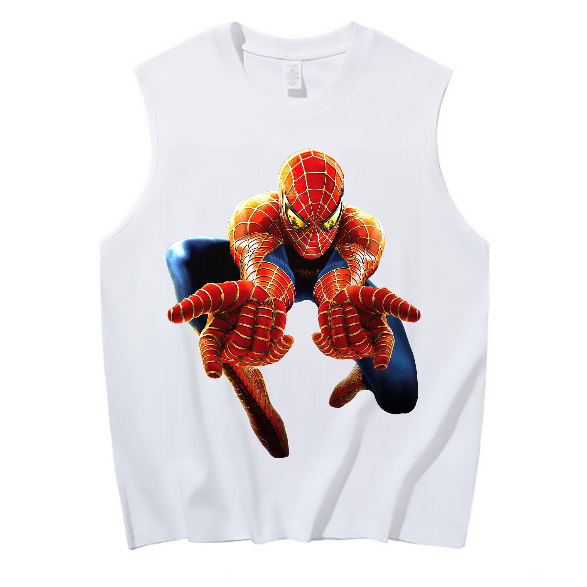 （画像用） Spider Man スパイダーマン コットン100％タンクトップ（フロントプリント）