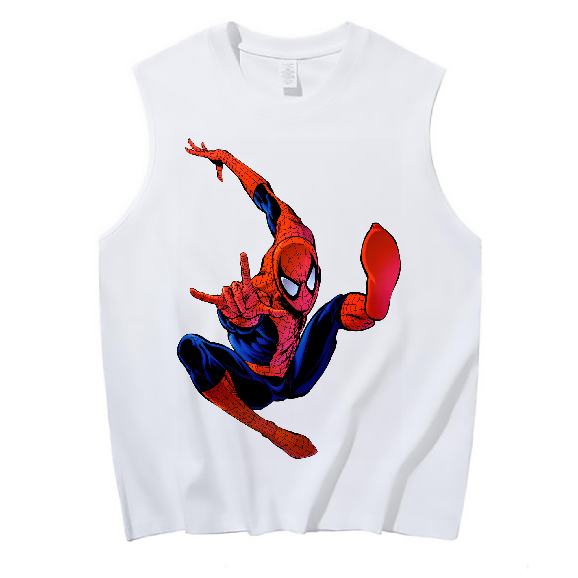 （画像用） Spider Man スパイダーマン コットン100％タンクトップ（フロントプリント）