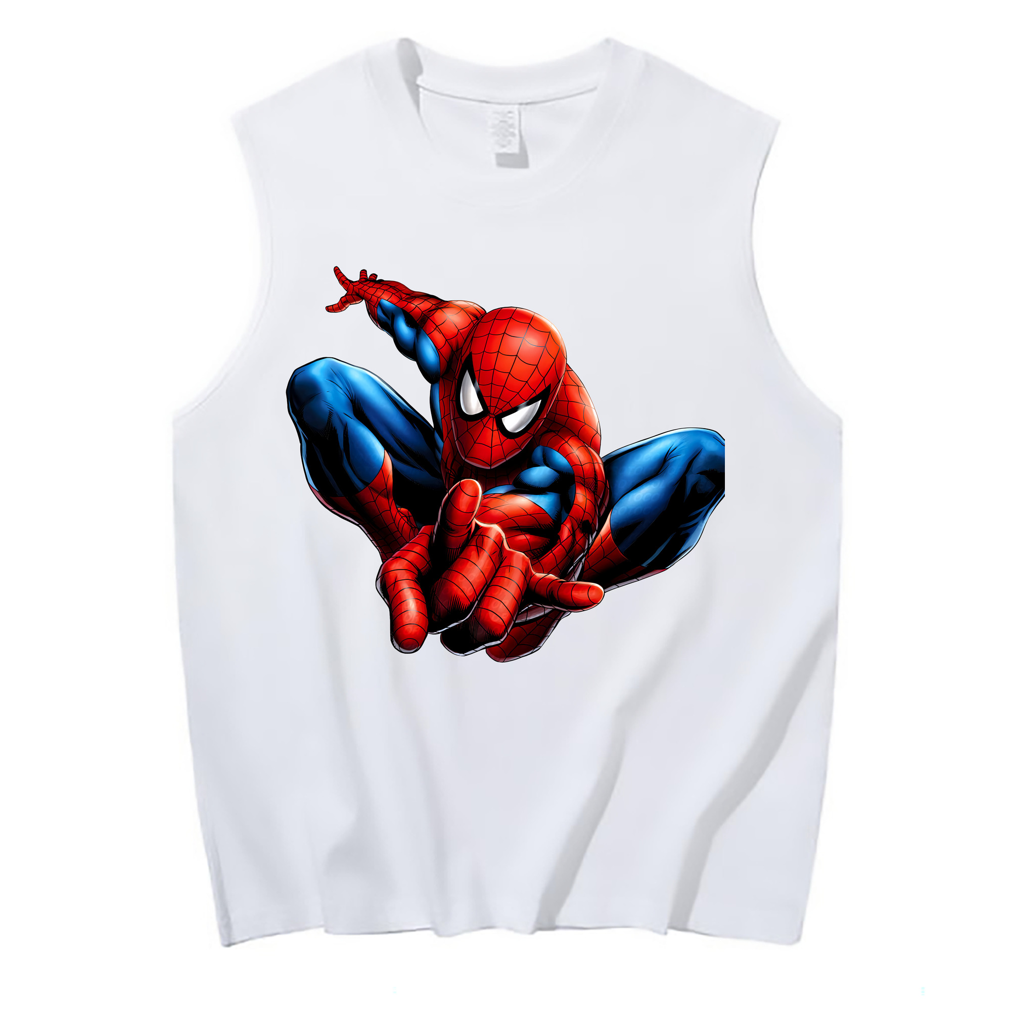 （画像用） Spider Man スパイダーマン コットン100％タンクトップ（フロントプリント）