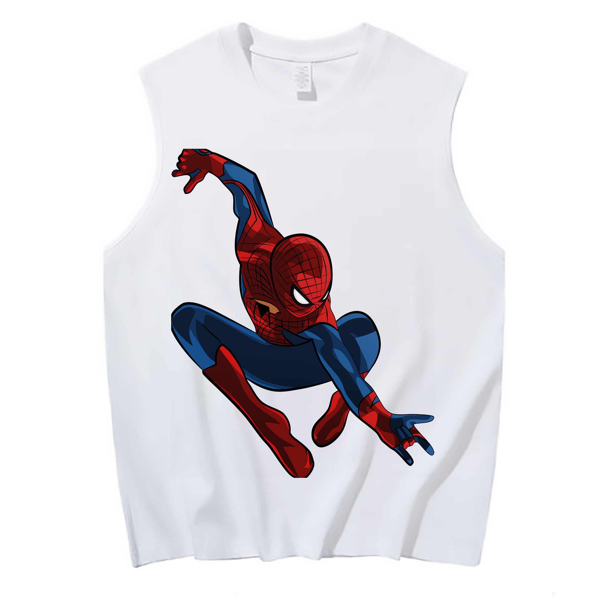 （画像用） Spider Man スパイダーマン コットン100％タンクトップ（フロントプリント）