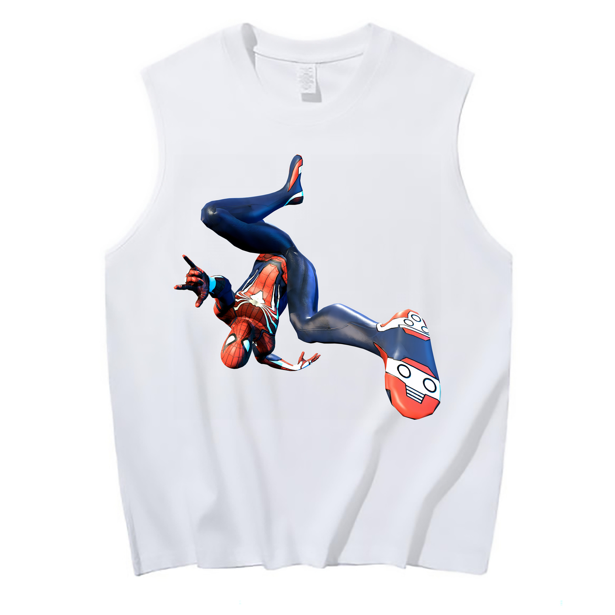 （画像用） Spider Man スパイダーマン コットン100％タンクトップ（フロントプリント）