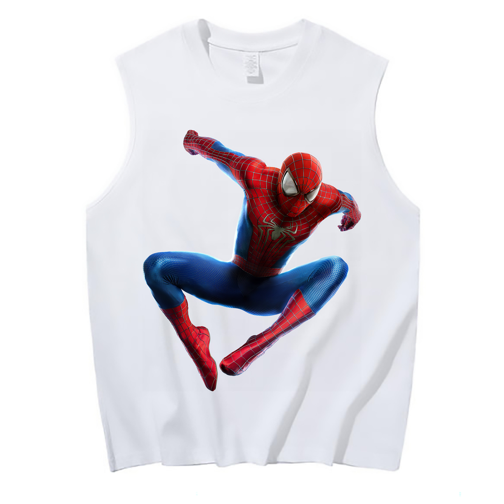 （画像用） Spider Man スパイダーマン コットン100％タンクトップ（フロントプリント）