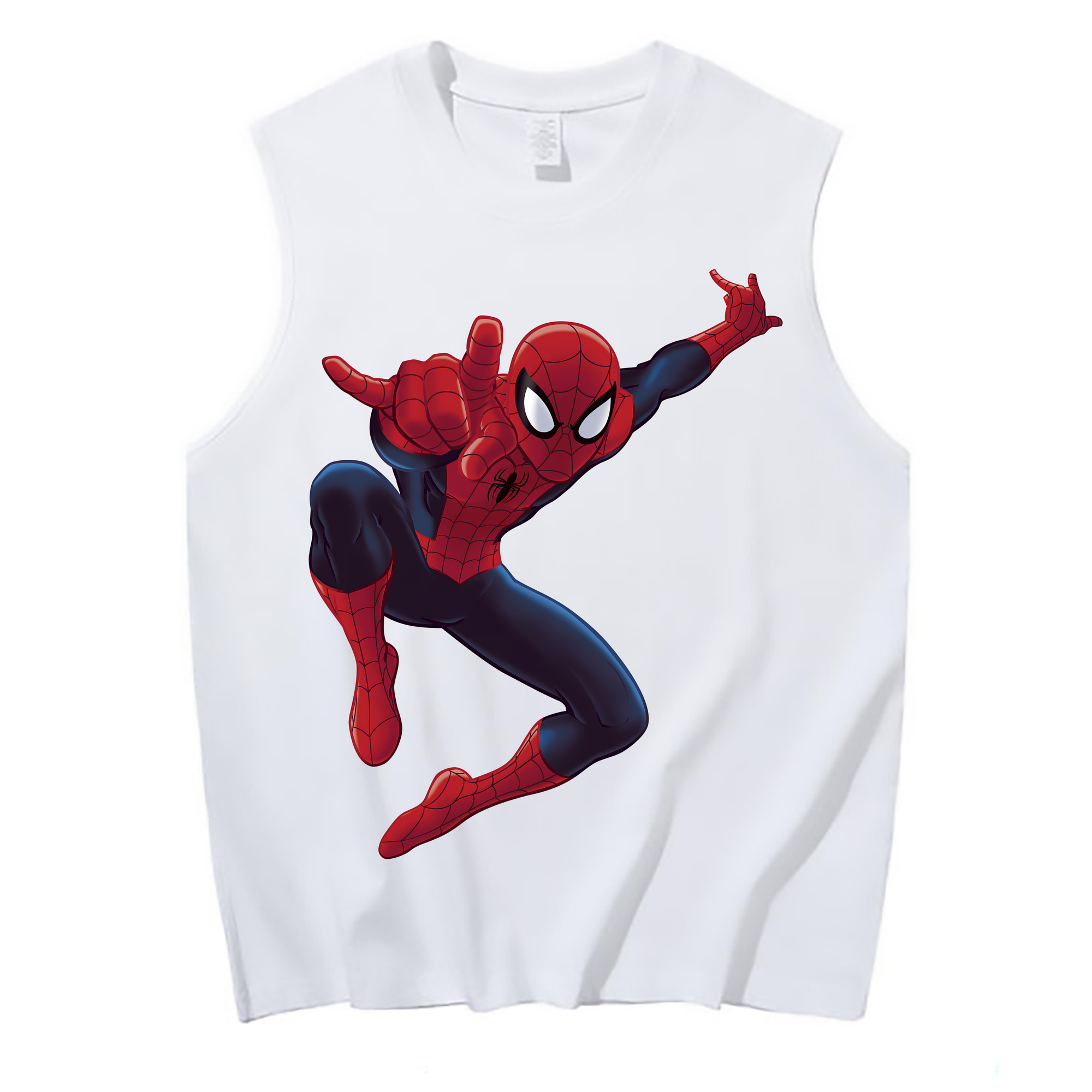 （画像用） Spider Man スパイダーマン コットン100％タンクトップ（フロントプリント）