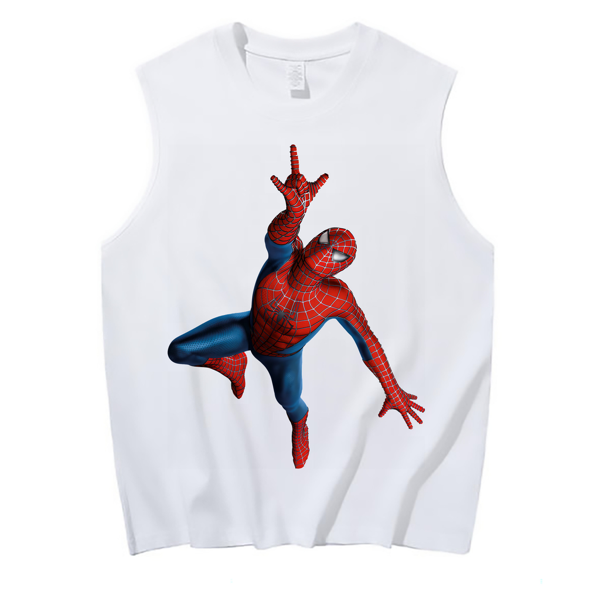 （画像用） Spider Man スパイダーマン コットン100％タンクトップ（フロントプリント）