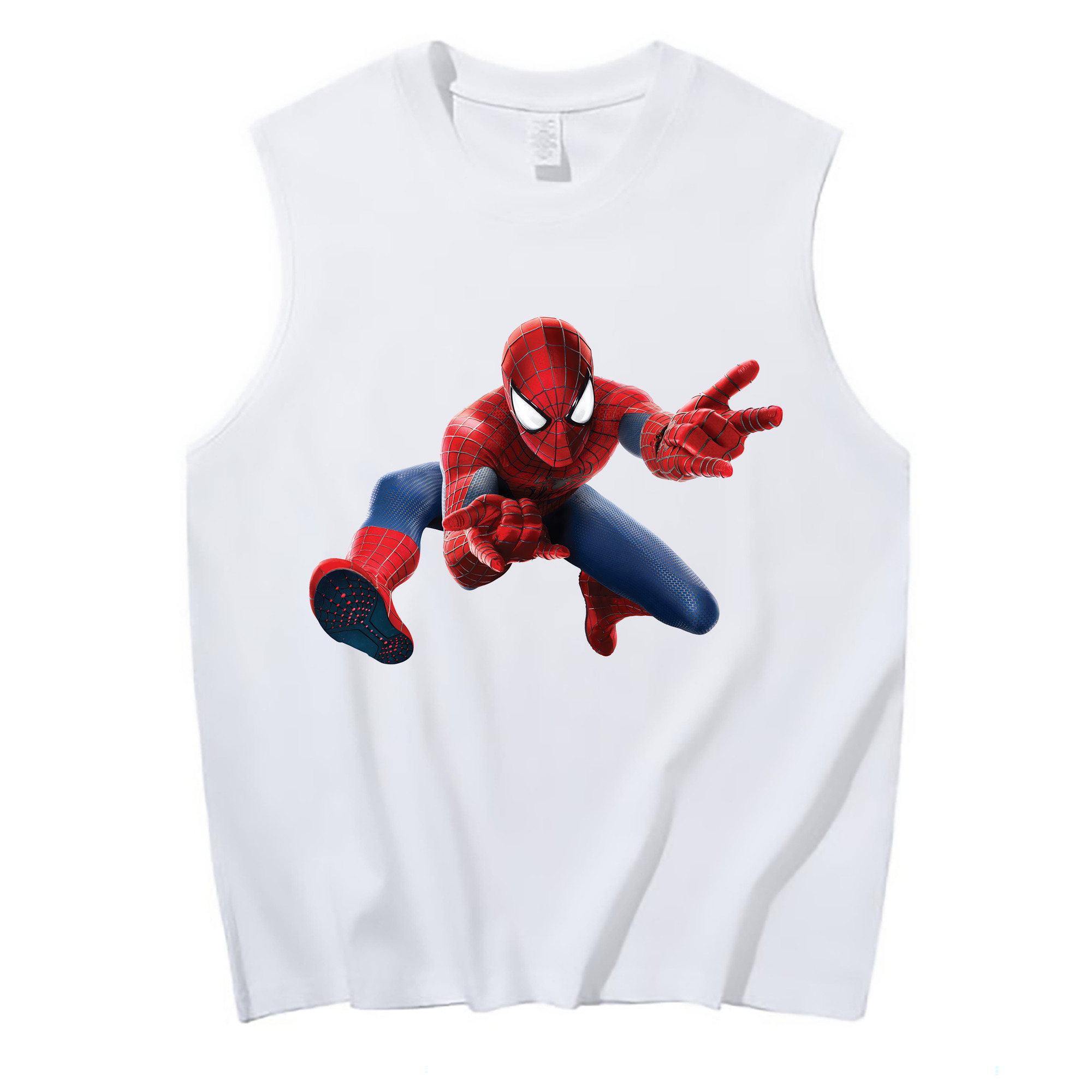 （画像用） Spider Man スパイダーマン コットン100％タンクトップ（フロントプリント）