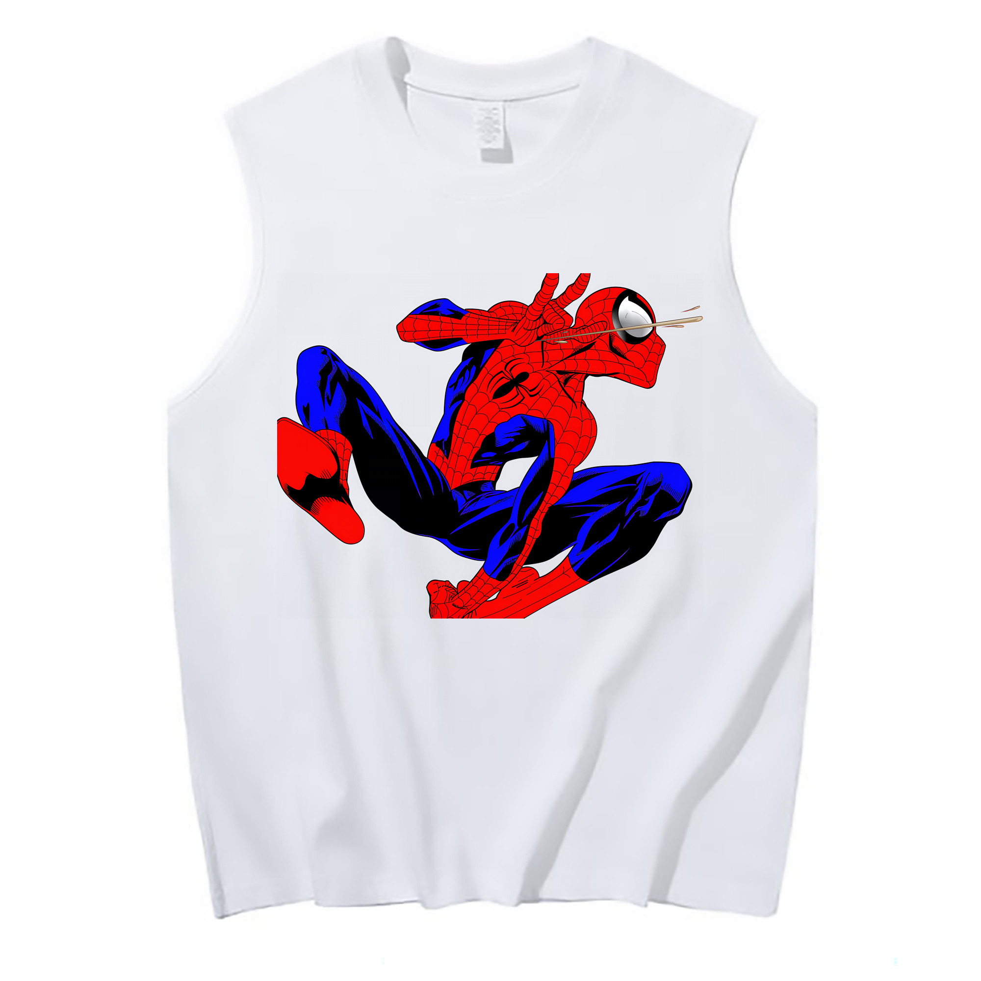 （画像用） Spider Man スパイダーマン コットン100％タンクトップ（フロントプリント）