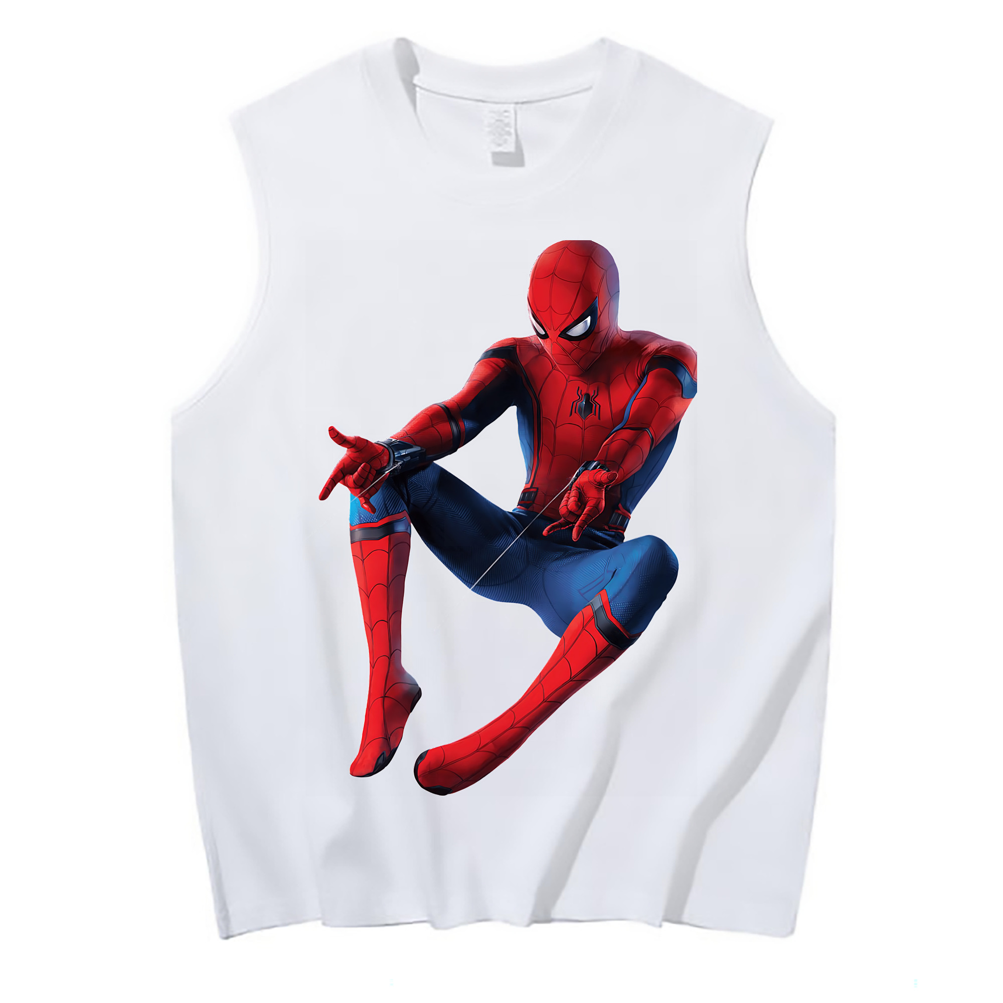 （画像用） Spider Man スパイダーマン コットン100％タンクトップ（フロントプリント）
