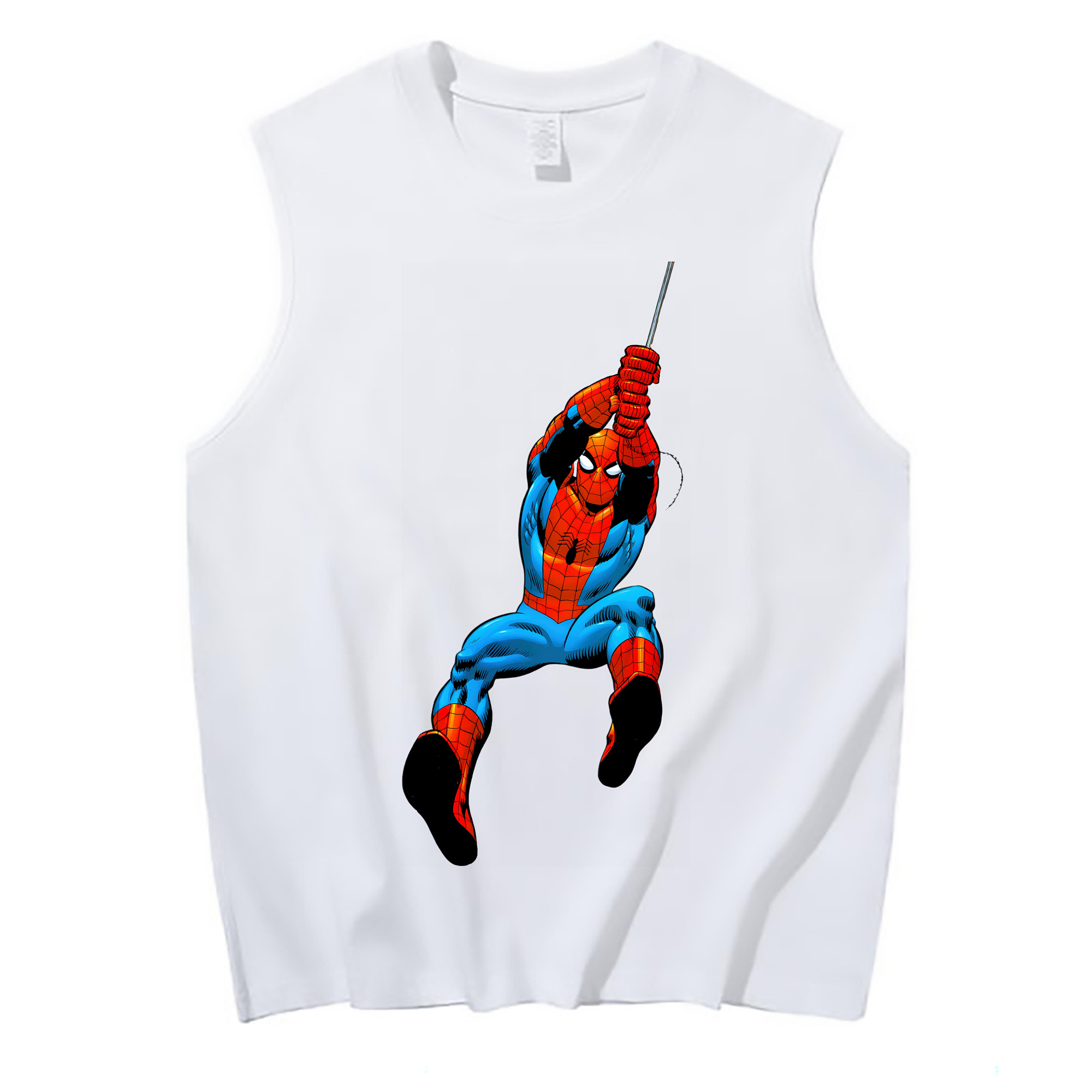（画像用） Spider Man スパイダーマン コットン100％タンクトップ（フロントプリント）