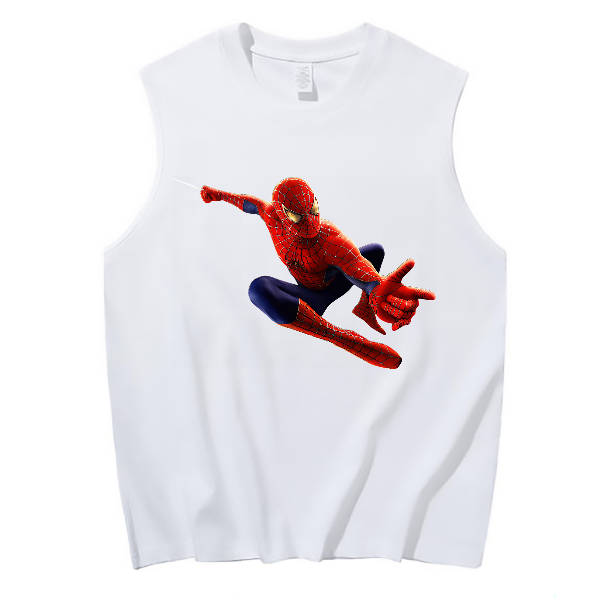 （画像用） Spider Man スパイダーマン コットン100％タンクトップ（フロントプリント）