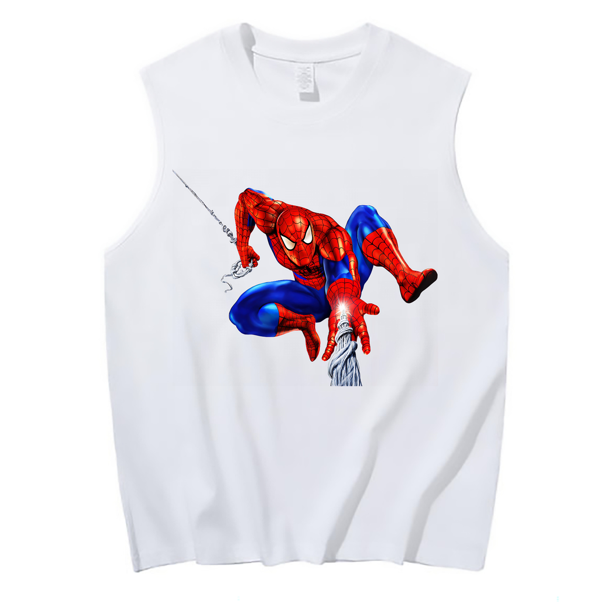（画像用） Spider Man スパイダーマン コットン100％タンクトップ（フロントプリント）