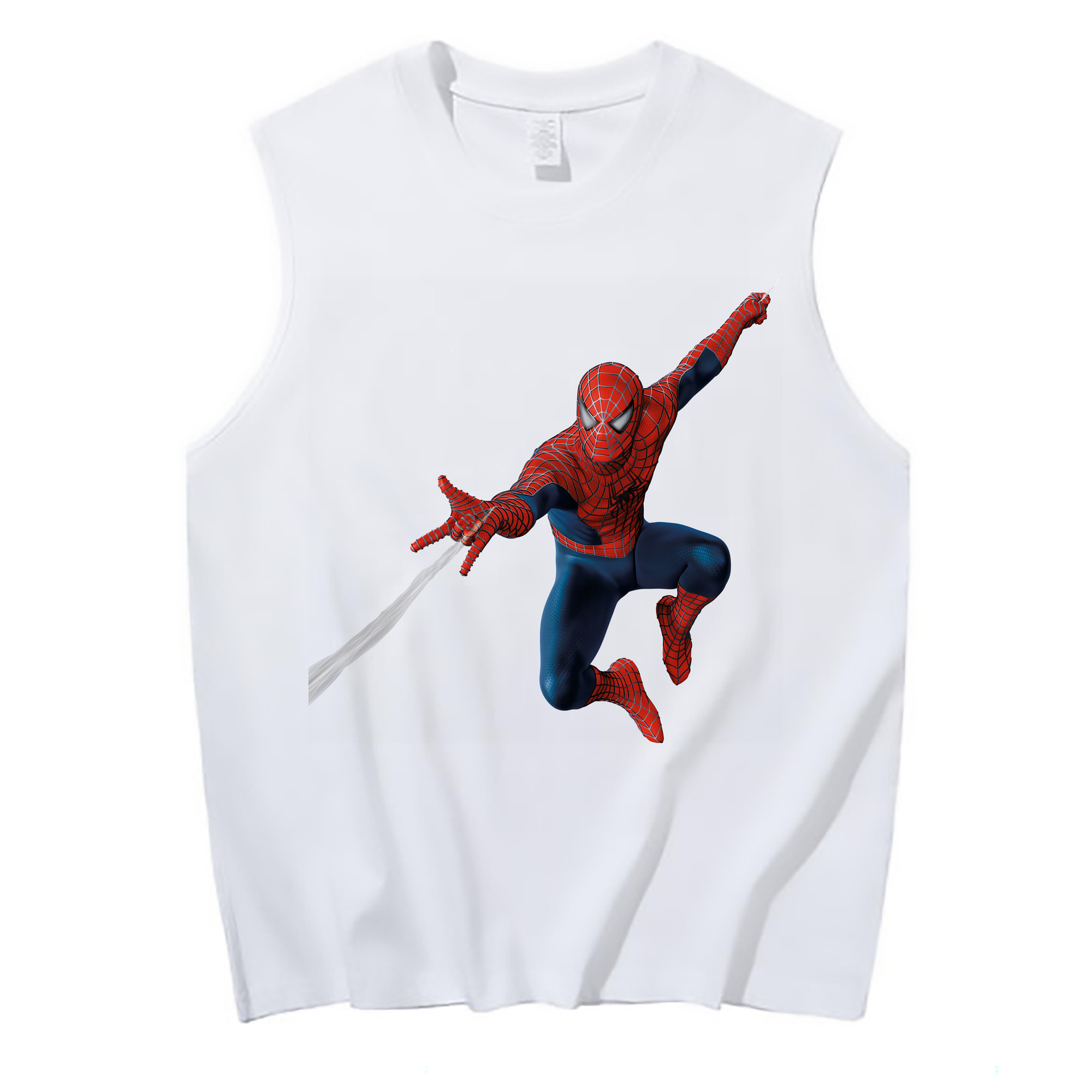 （画像用） Spider Man スパイダーマン コットン100％タンクトップ（フロントプリント）