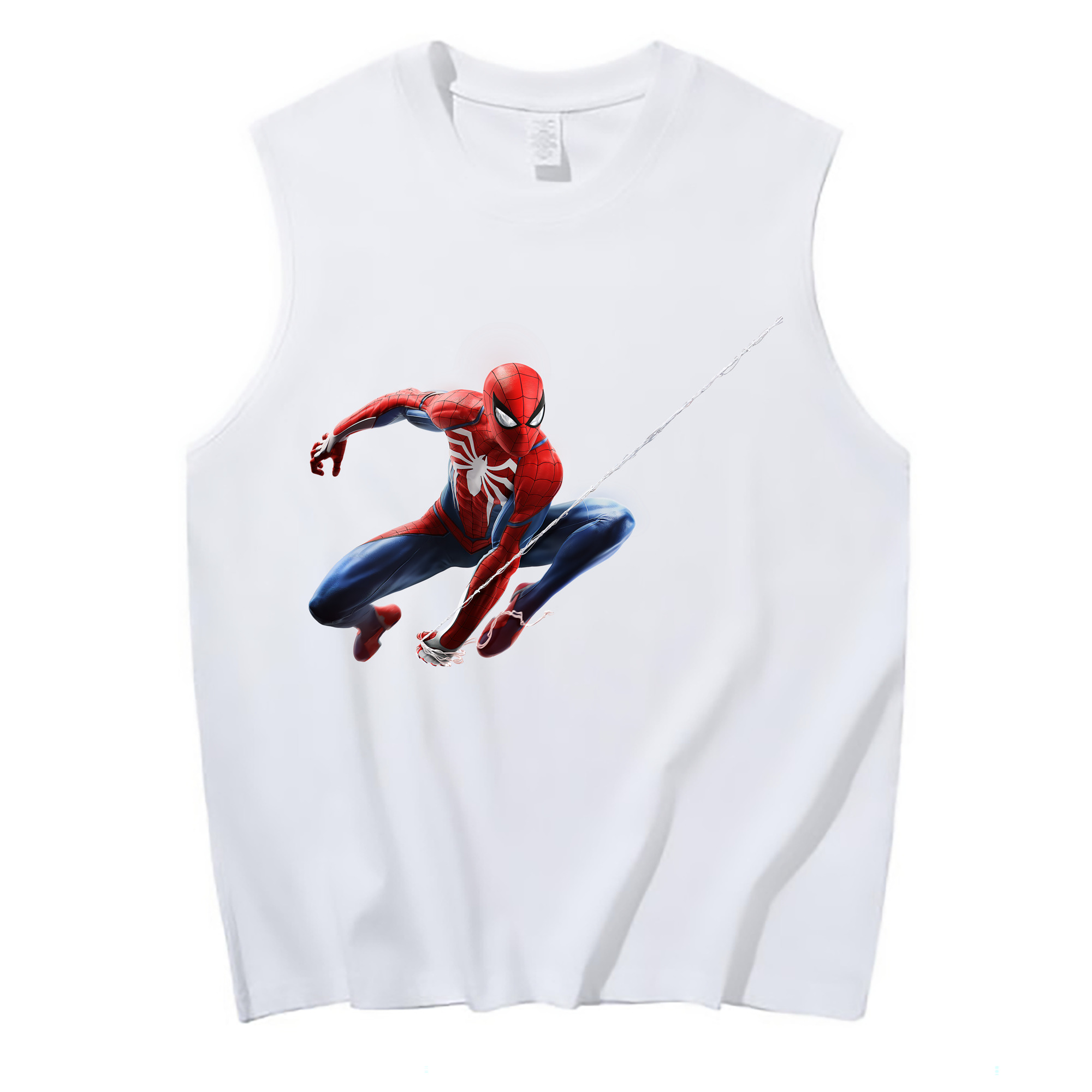 （画像用） Spider Man スパイダーマン コットン100％タンクトップ（フロントプリント）