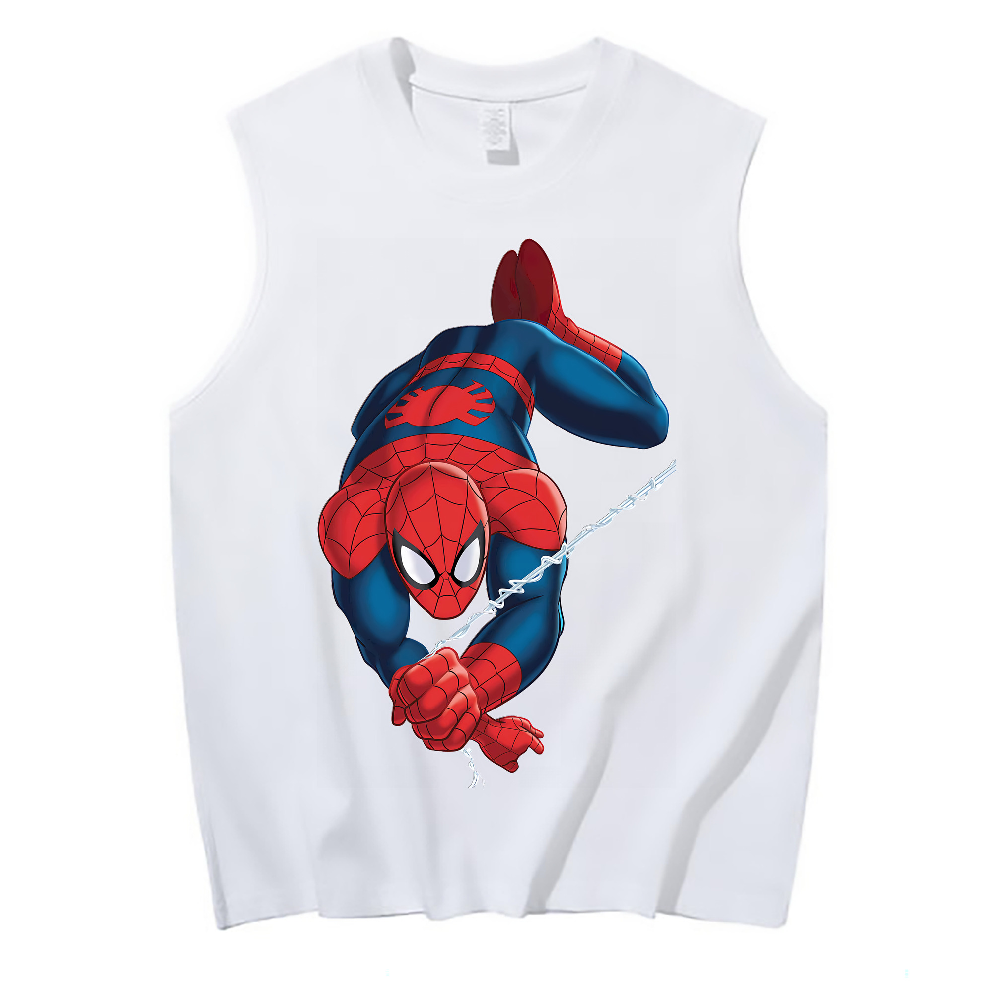 （画像用） Spider Man スパイダーマン コットン100％タンクトップ（フロントプリント）