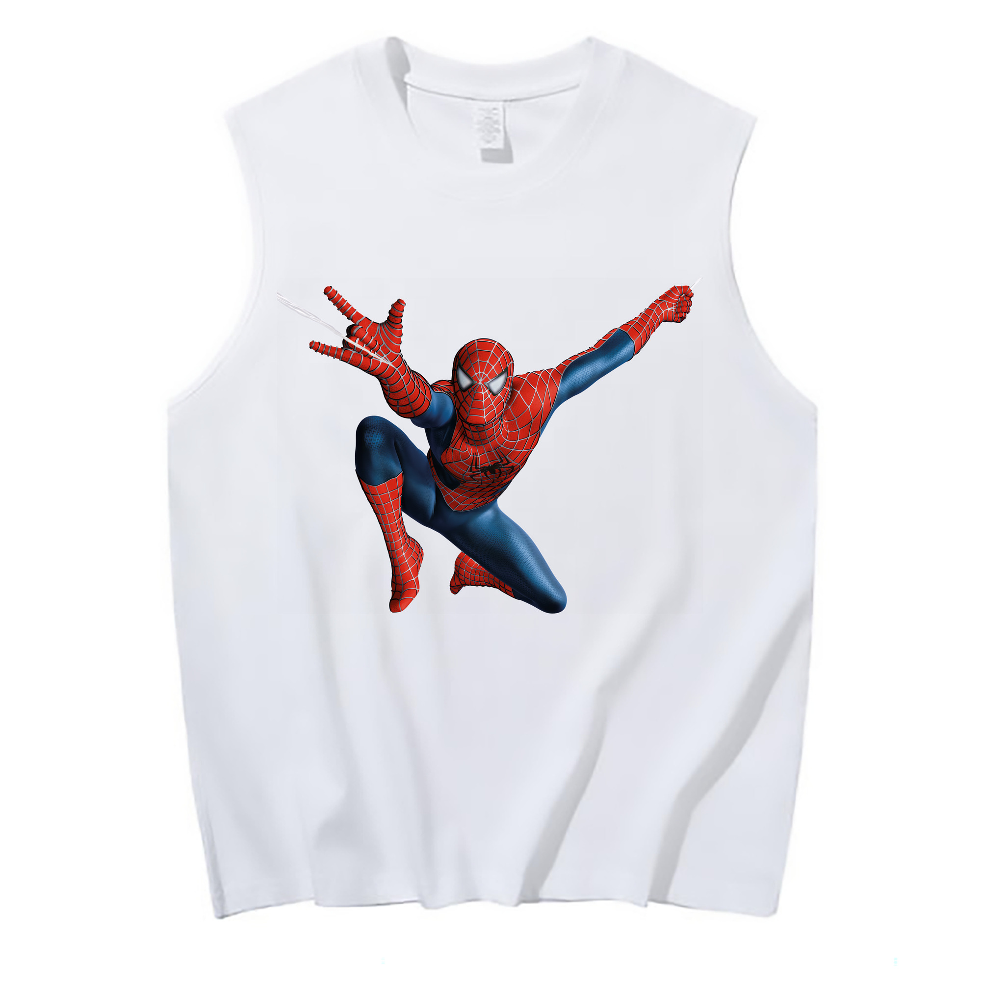 （画像用） Spider Man スパイダーマン コットン100％タンクトップ（フロントプリント）