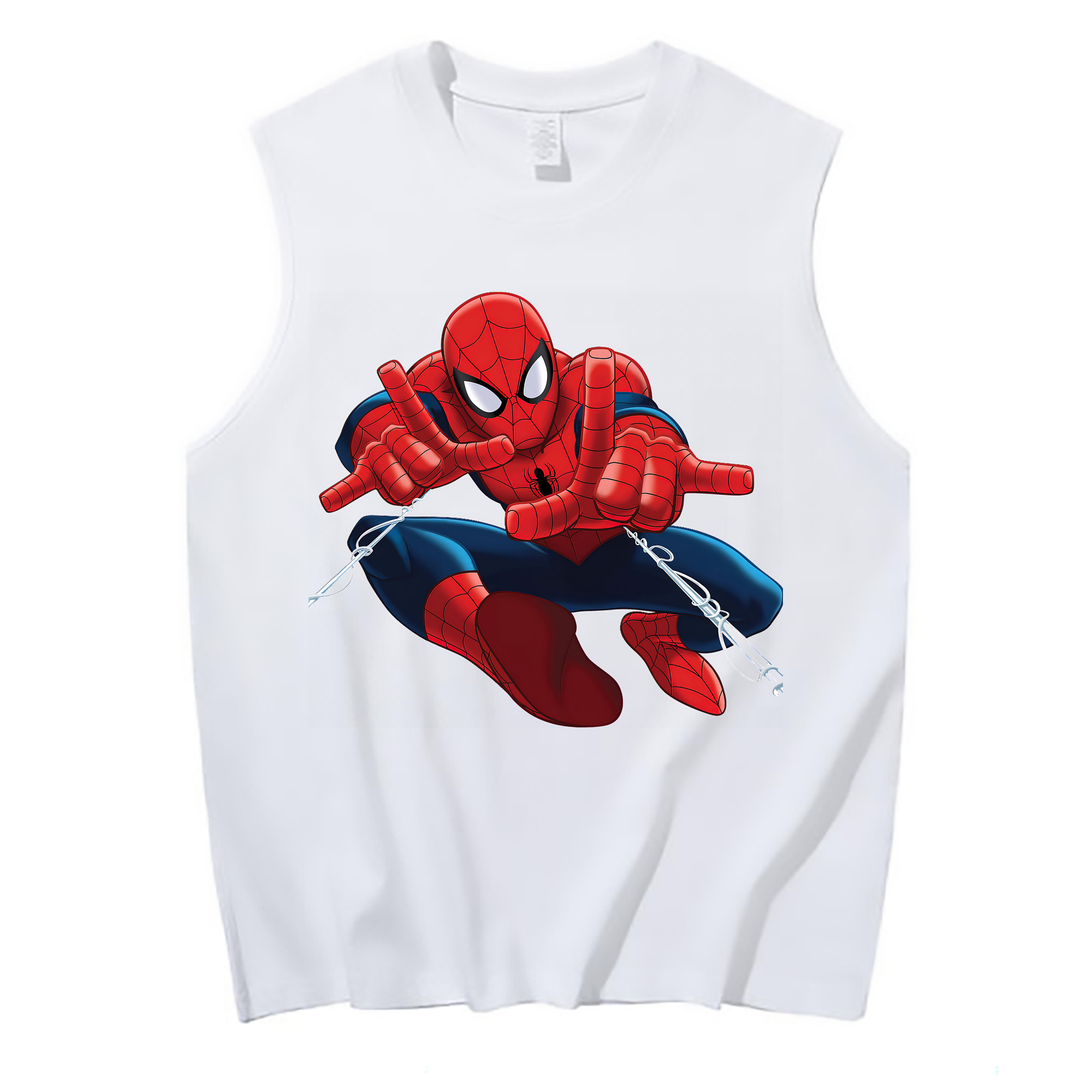（画像用） Spider Man スパイダーマン コットン100％タンクトップ（フロントプリント）