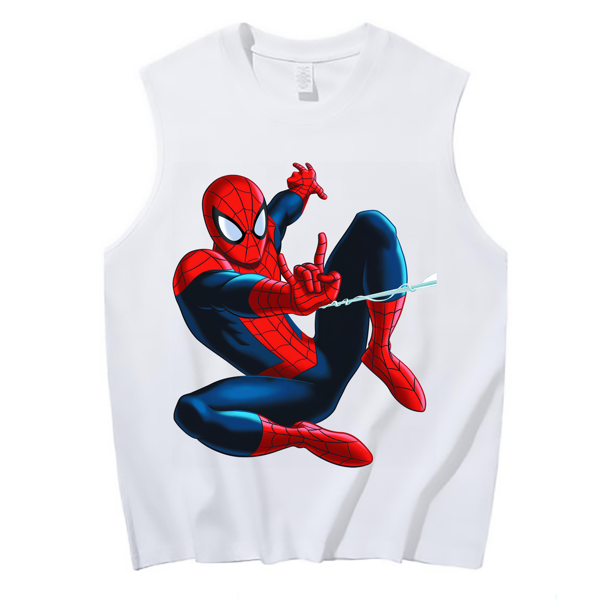 （画像用） Spider Man スパイダーマン コットン100％タンクトップ（フロントプリント）