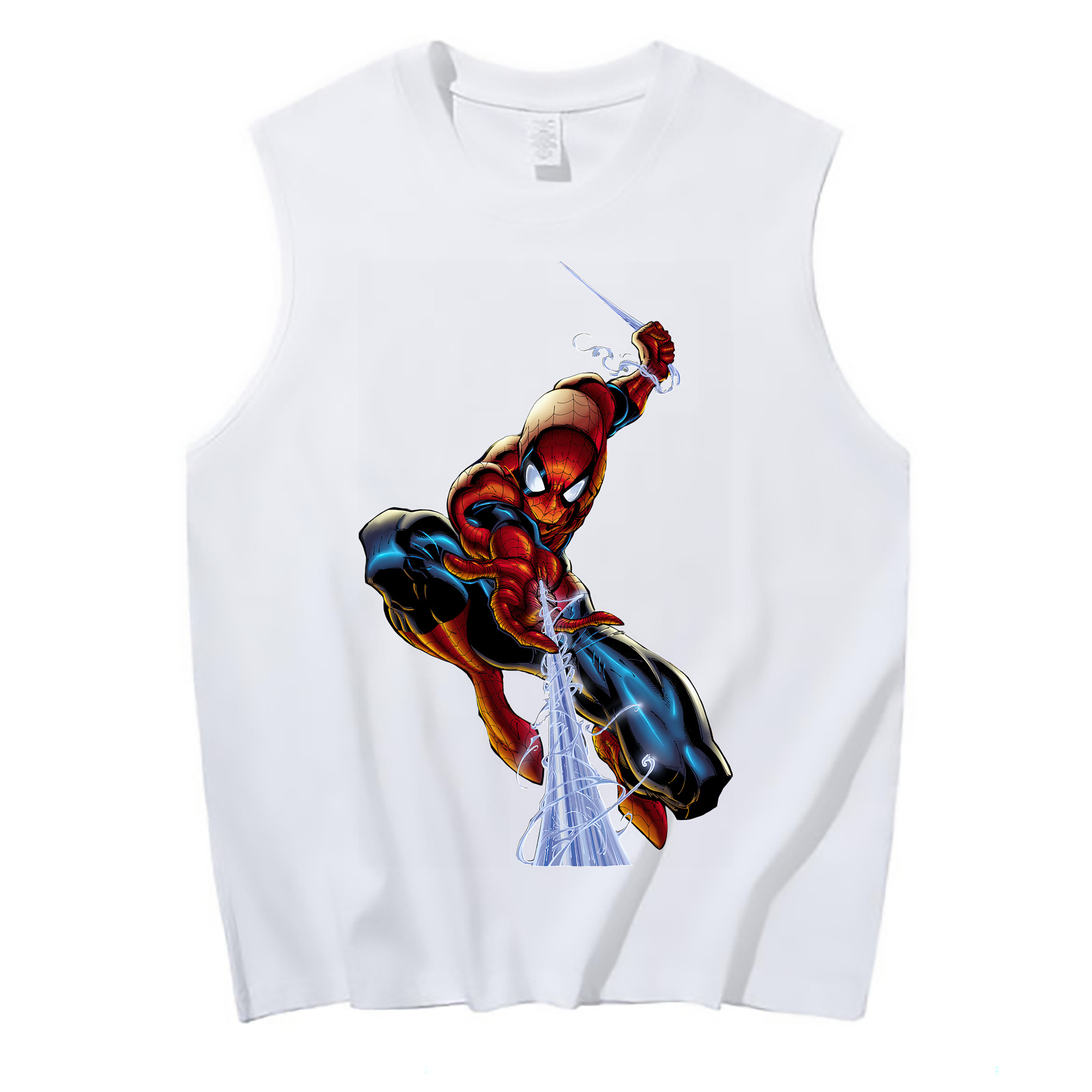 （画像用） Spider Man スパイダーマン コットン100％タンクトップ（フロントプリント）