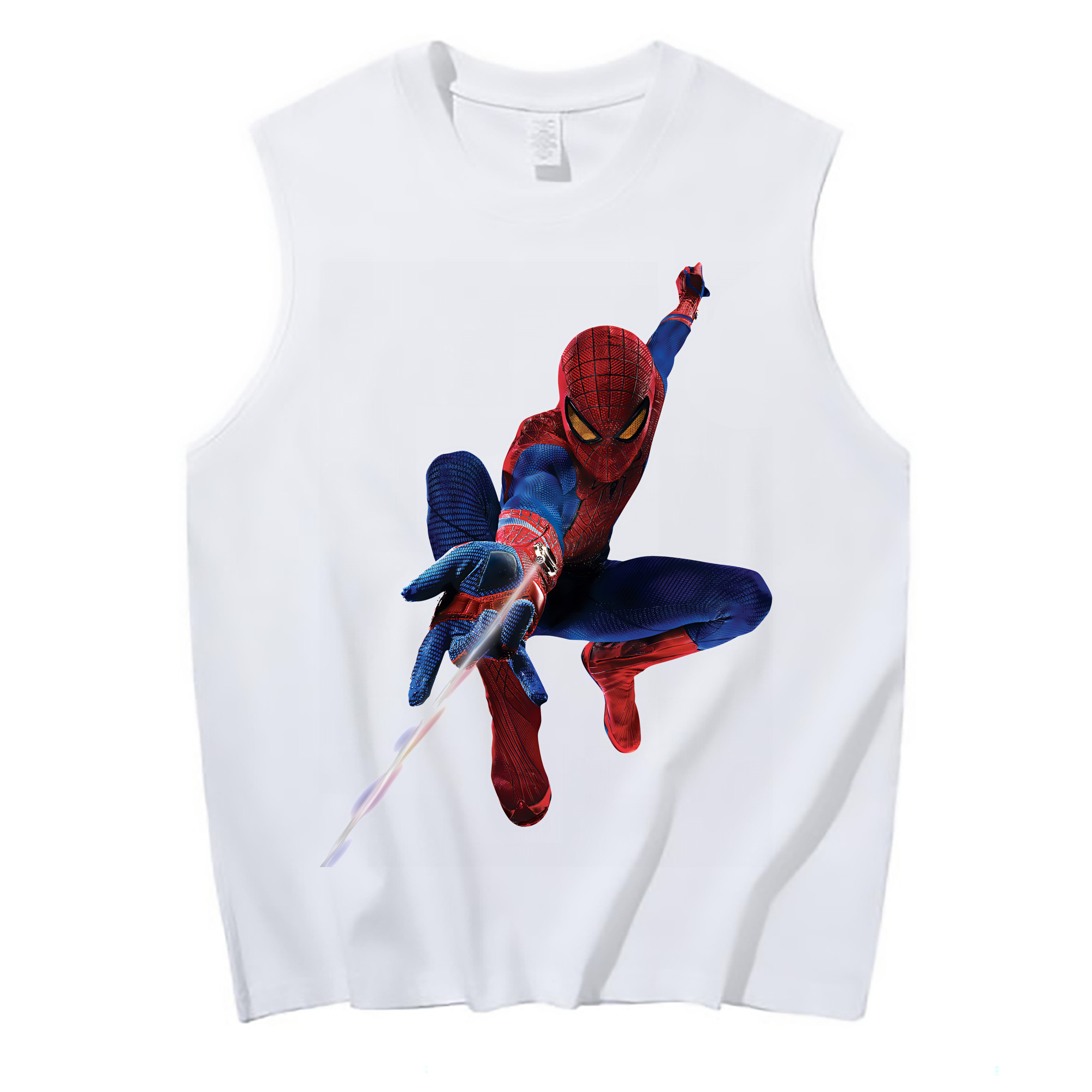 （画像用） Spider Man スパイダーマン コットン100％タンクトップ（フロントプリント）
