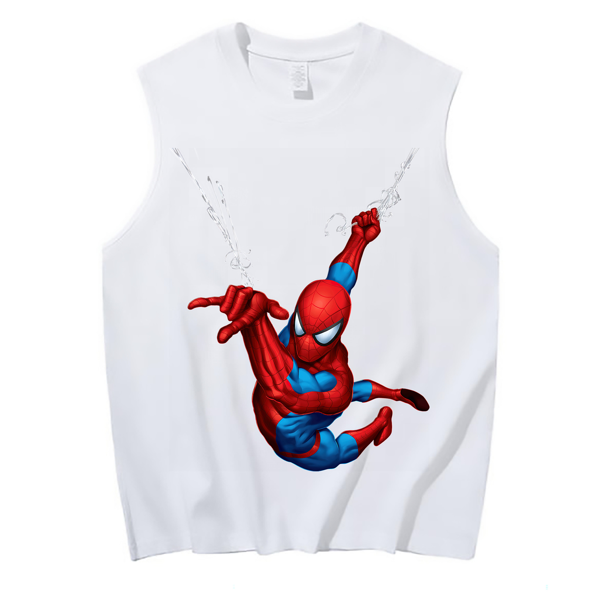 （画像用） Spider Man スパイダーマン コットン100％タンクトップ（フロントプリント）